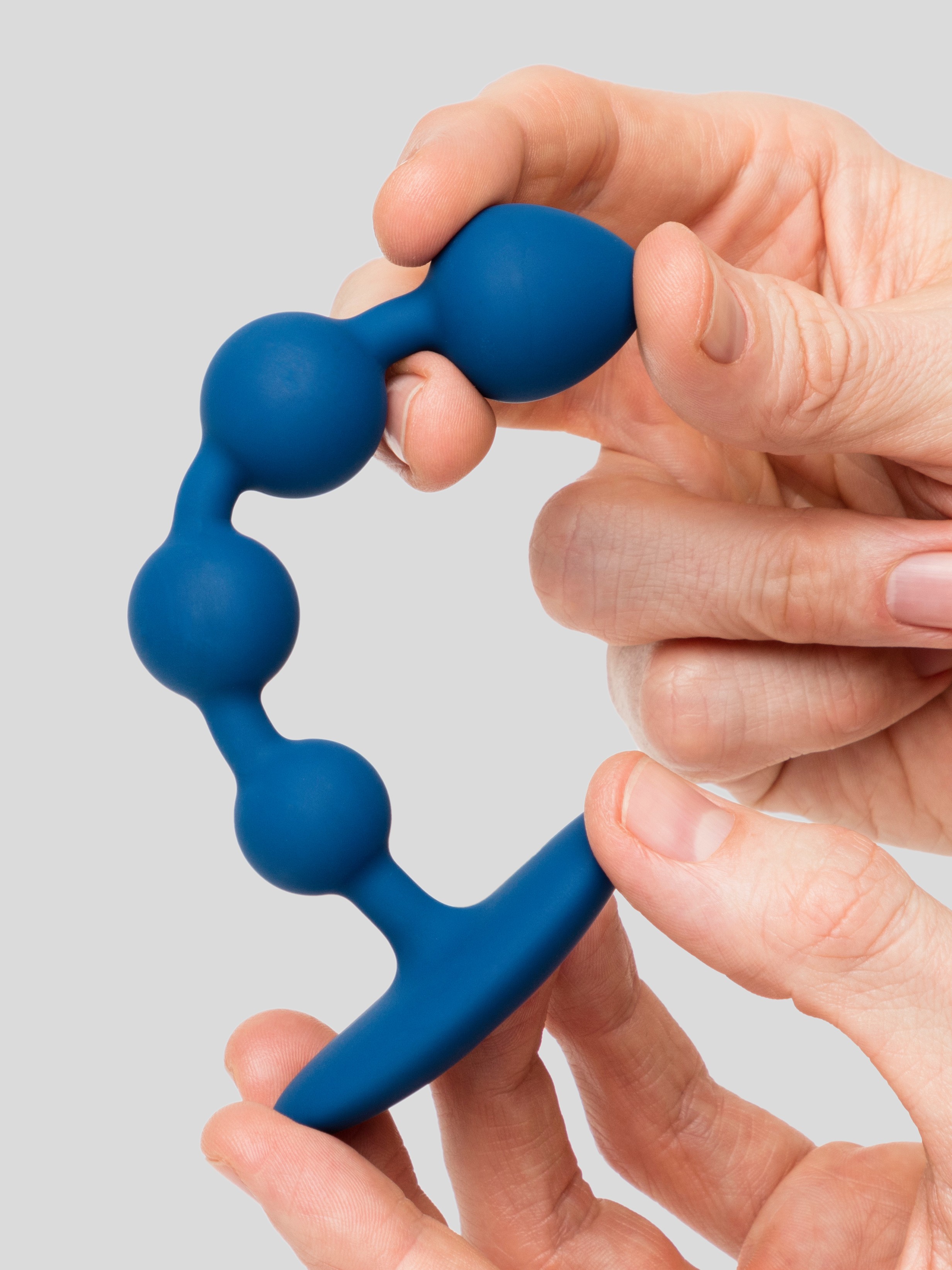 Lovehoney Ignite Silicone Anal Beads 5 Inch , Blue, hi-res