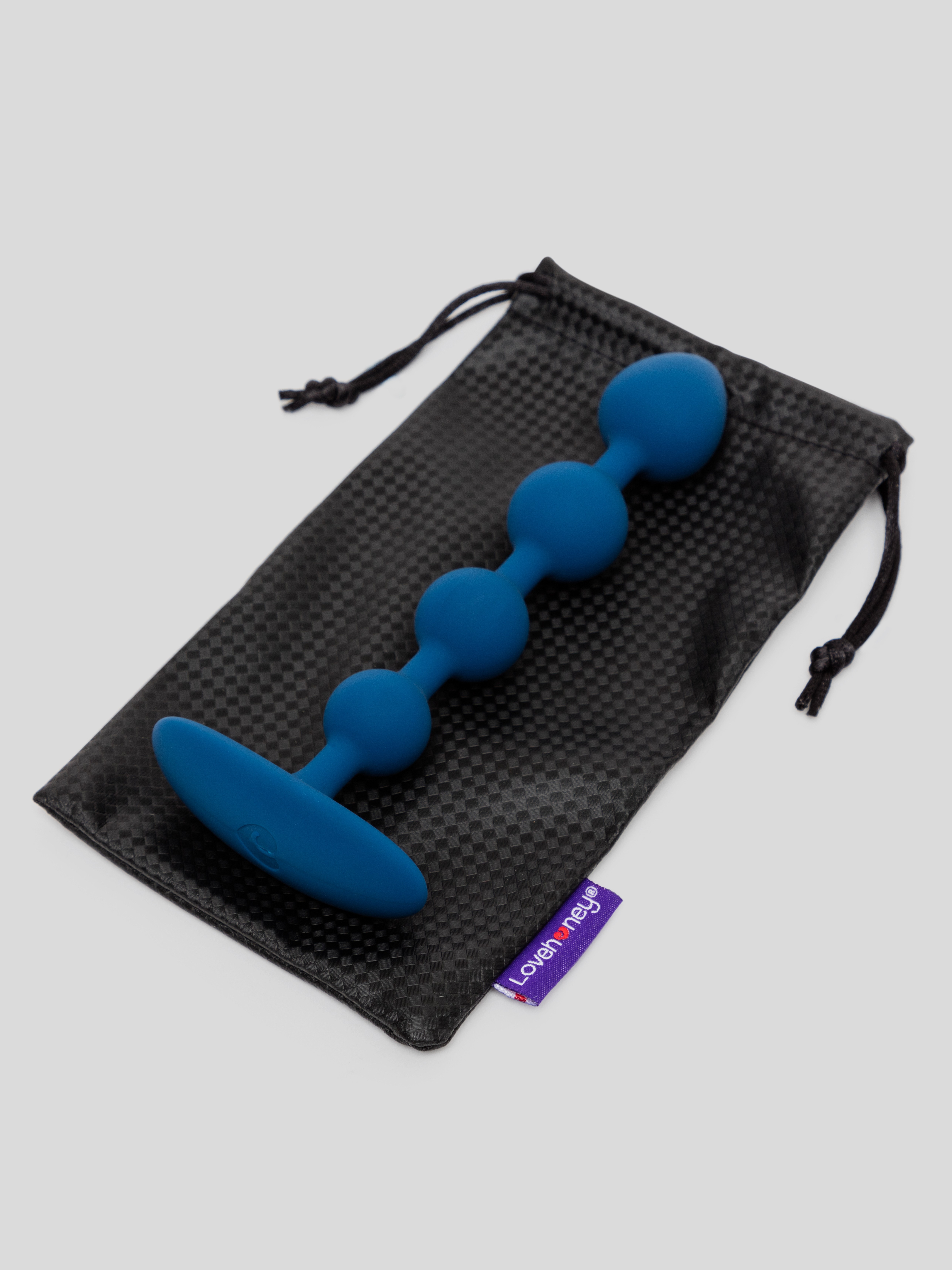 Lovehoney Ignite Silicone Anal Beads 5 Inch , Blue, hi-res