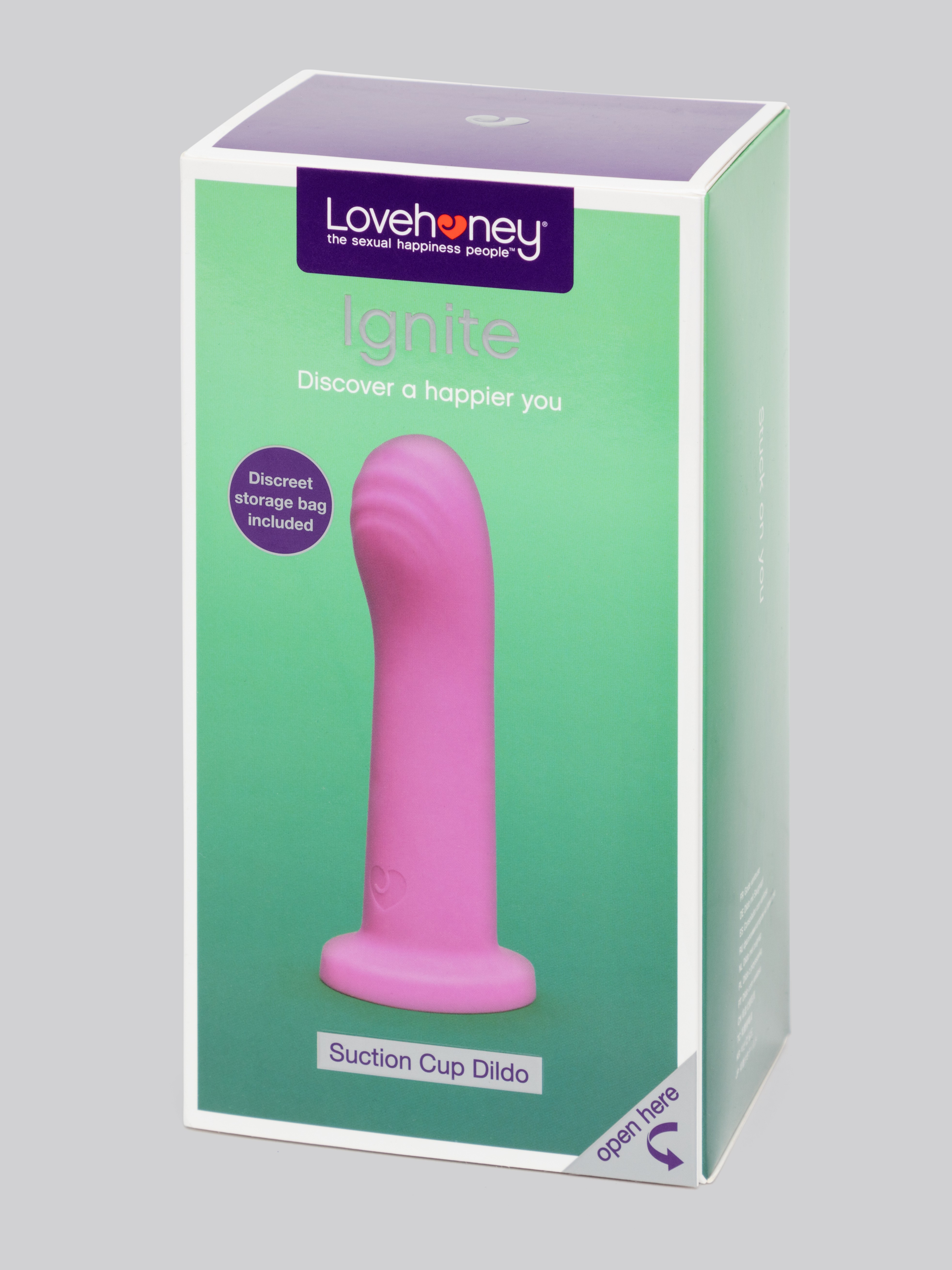Lovehoney Ignite Silicone Non-Realistic Suction Cup Mini Dildo 4.5 Inch, Purple, hi-res