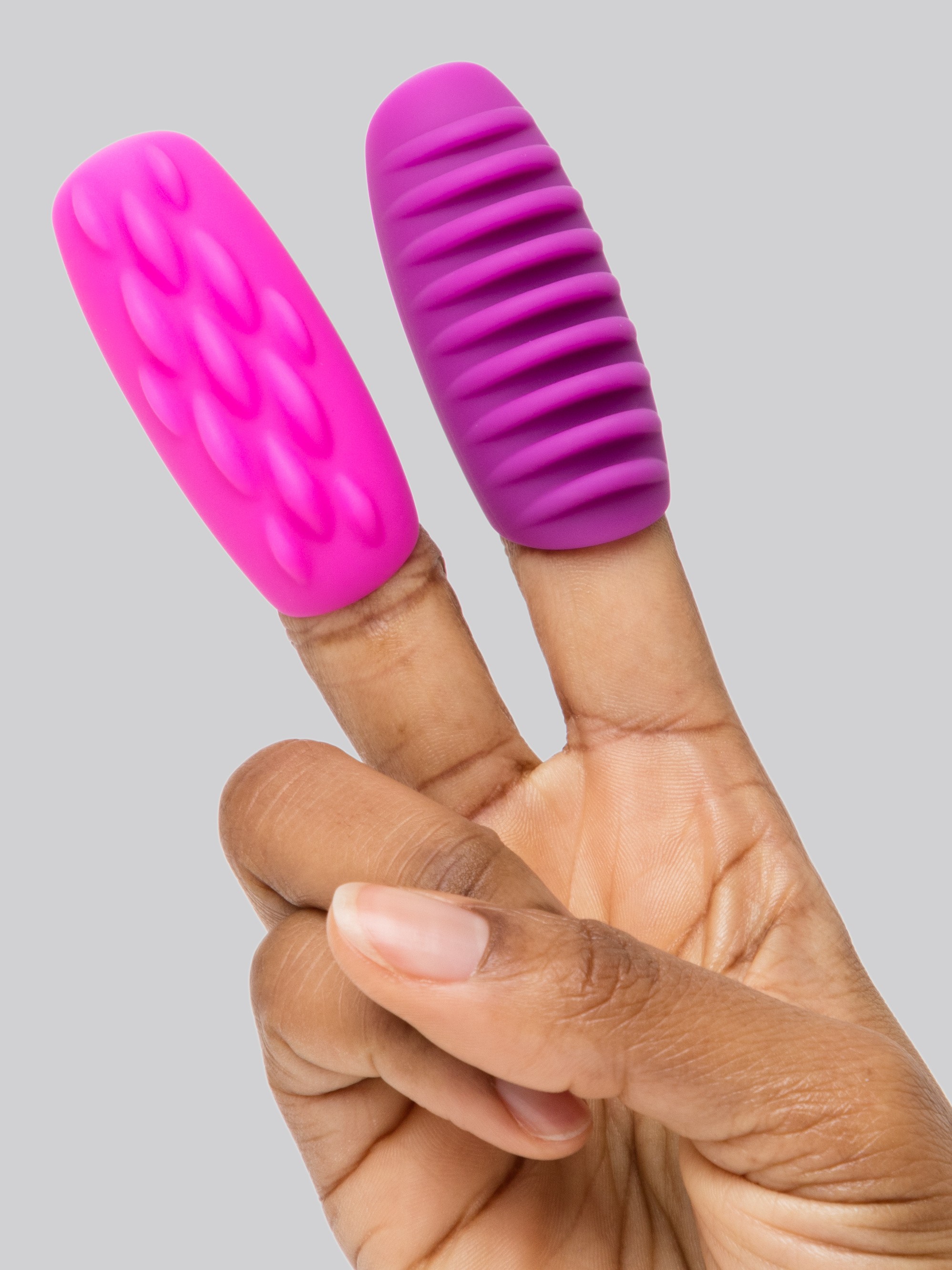 Image of Lovehoney Ignite Silicone Textured Finger Stimulators - Pink