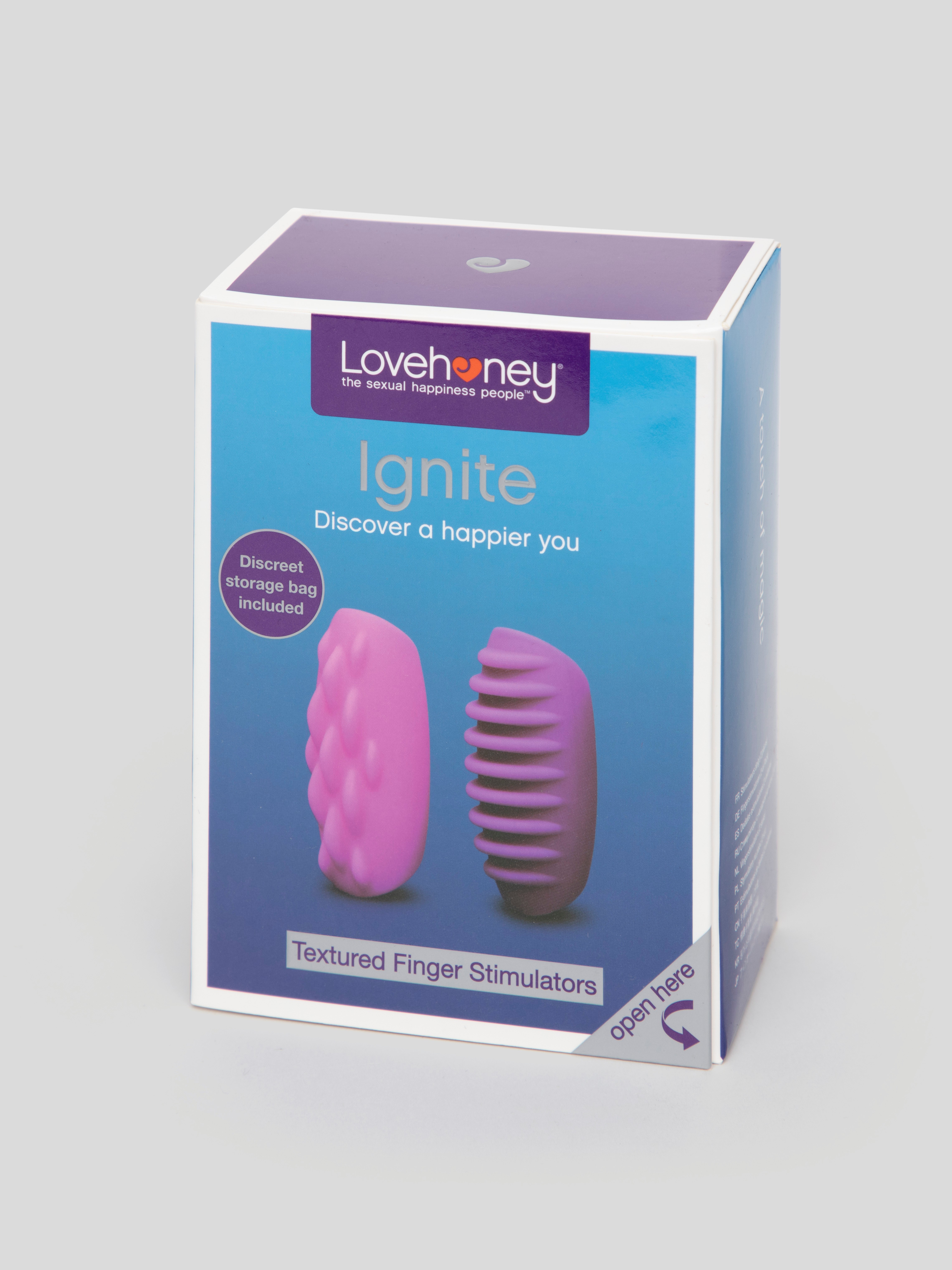 Lovehoney Ignite Silicone Textured Finger Stimulators , Pink, hi-res