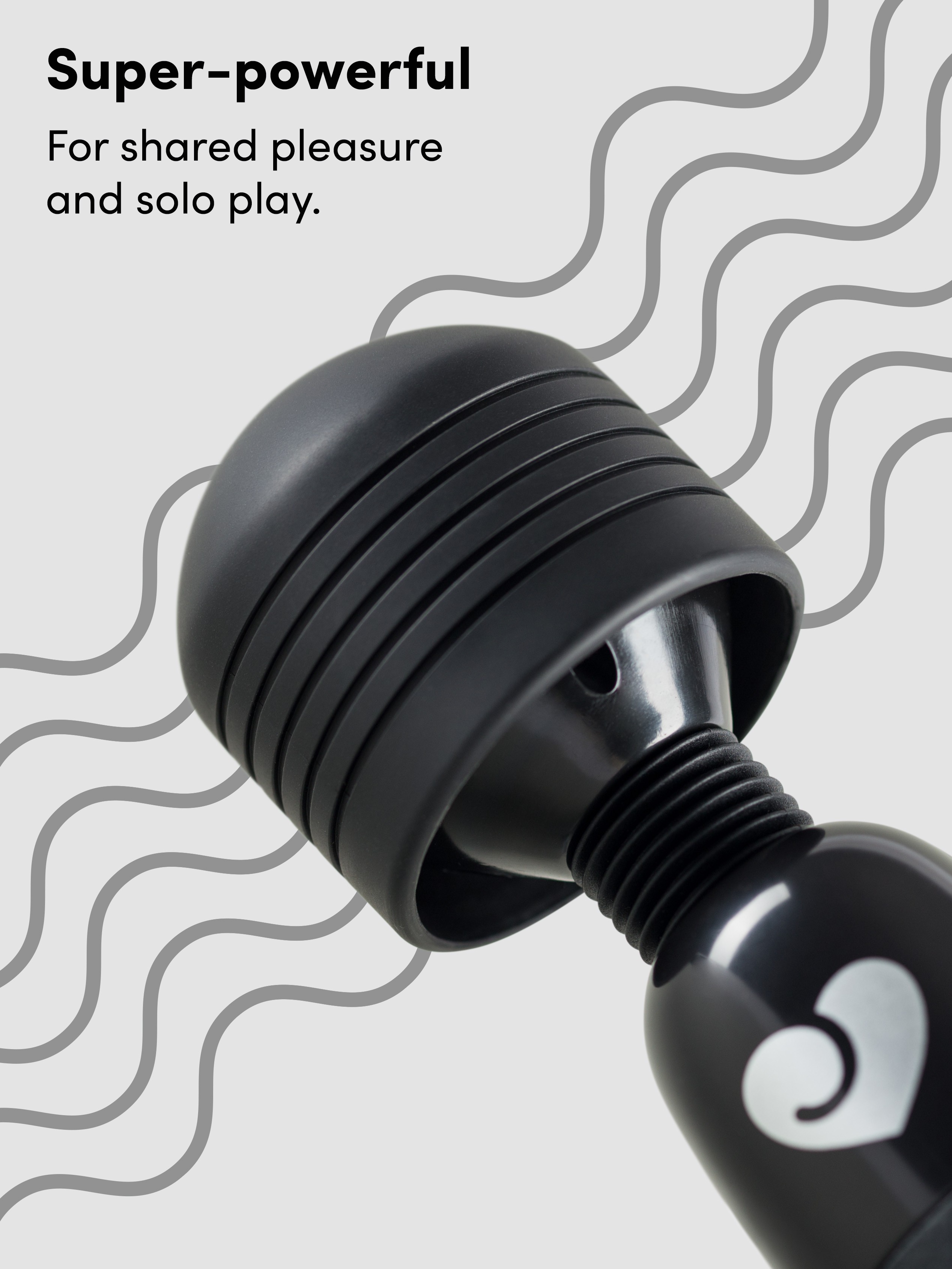 Lovehoney Extra Powerful Multispeed Mains Powered Magic Wand Vibrator, Black, hi-res