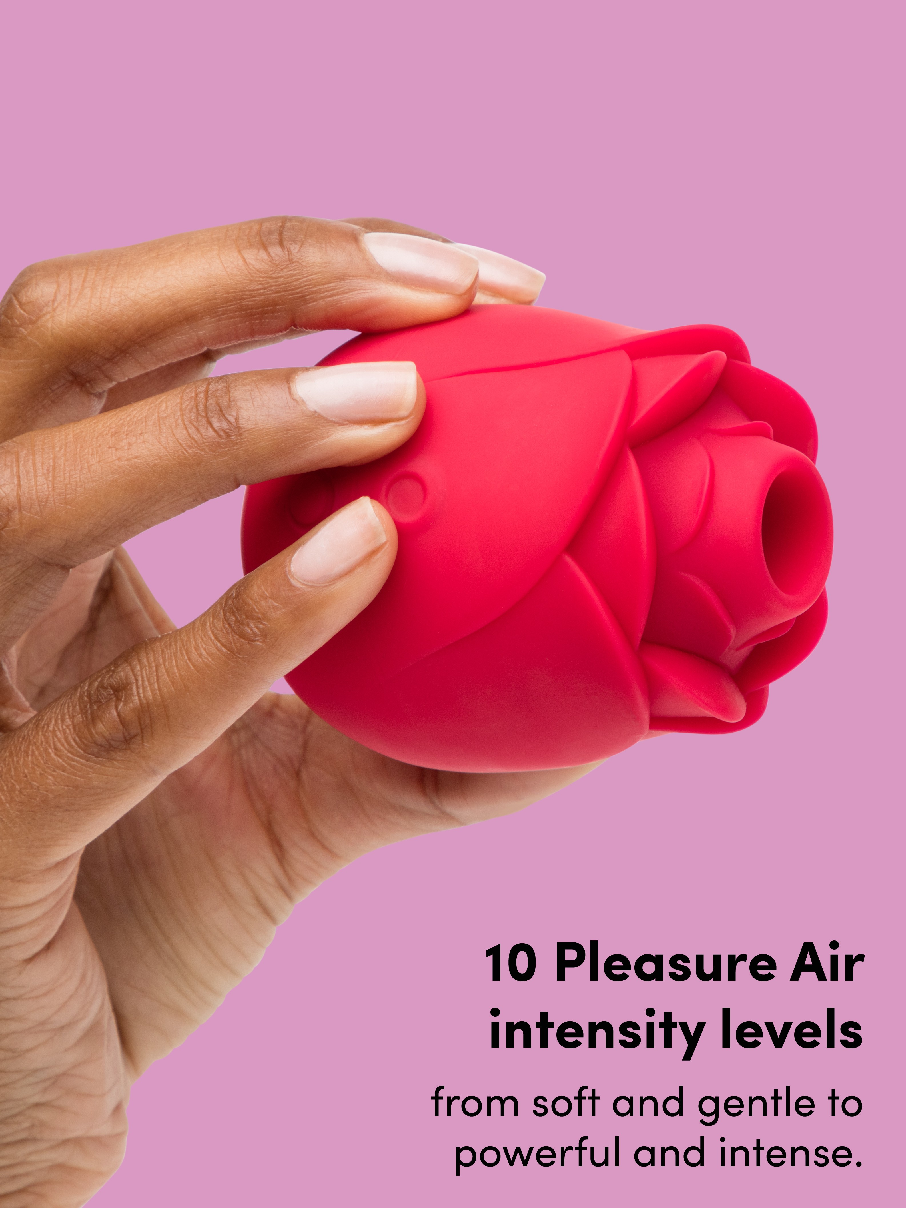 Lovehoney mon ami Pleasure Air Rose Clitoral Suction Stimulator, Red, hi-res