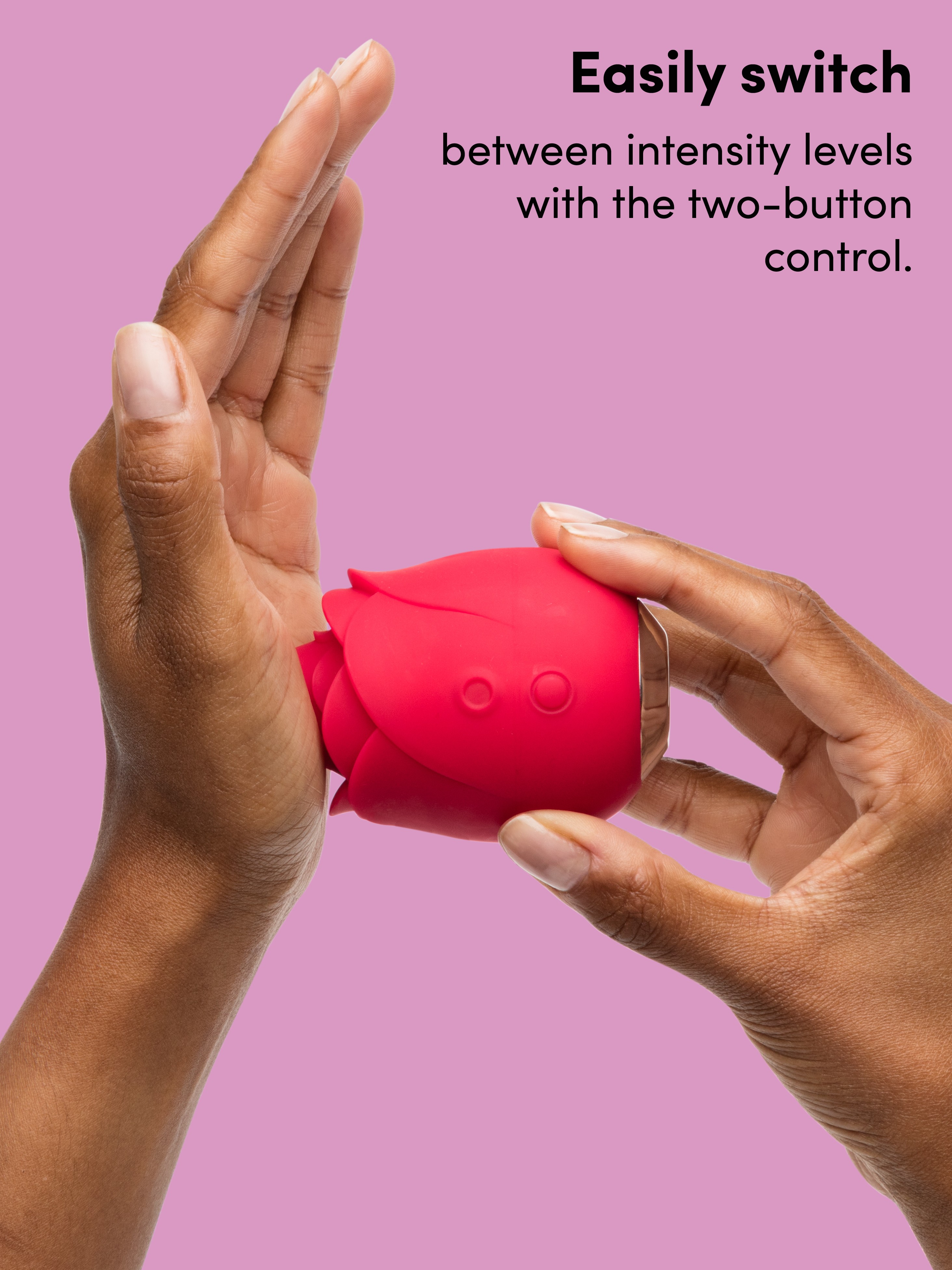 Lovehoney mon ami Pleasure Air Rose Clitoral Suction Stimulator, Red, hi-res