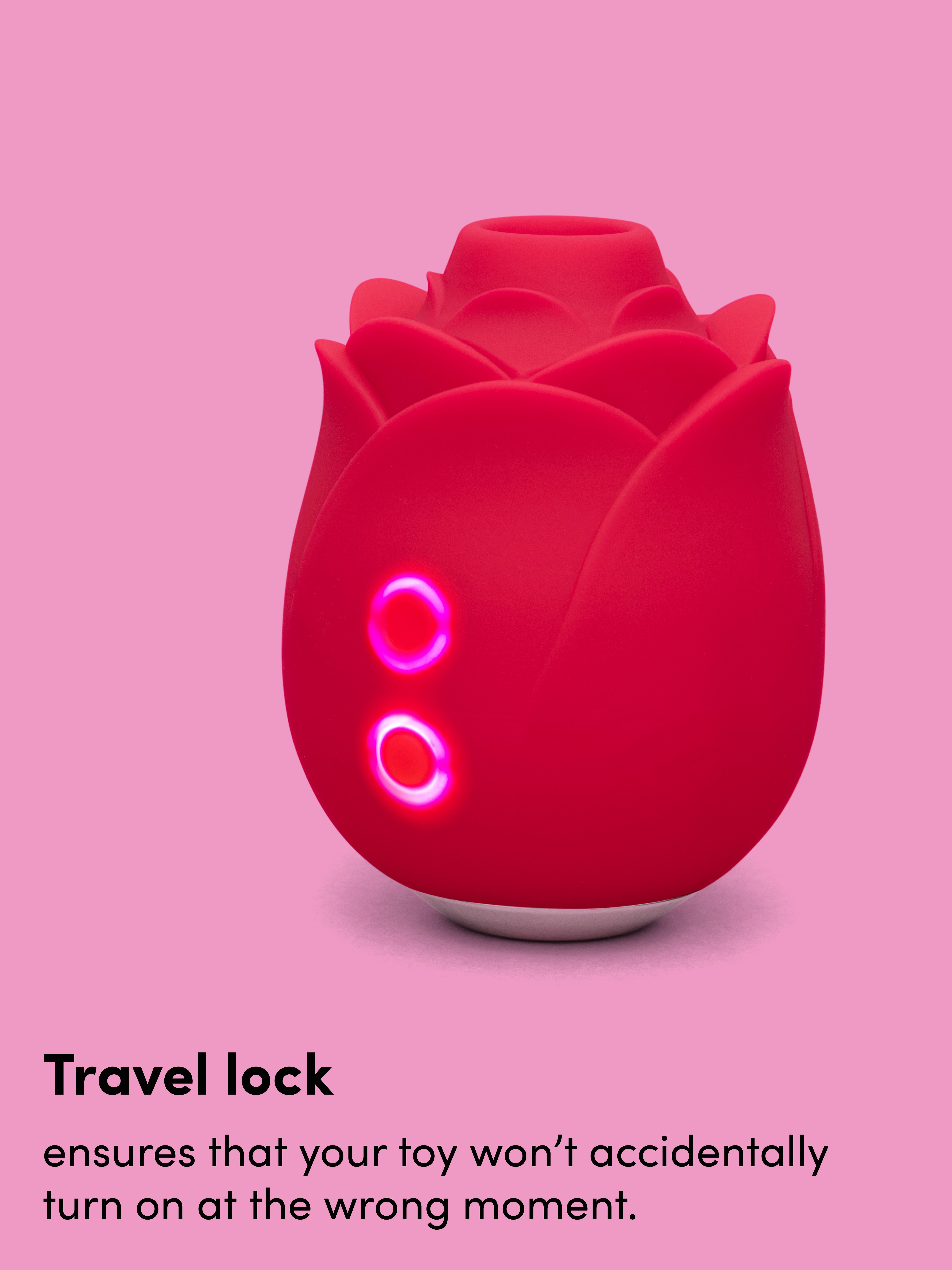 Lovehoney mon ami Pleasure Air Rose Clitoral Suction Stimulator, Red, hi-res