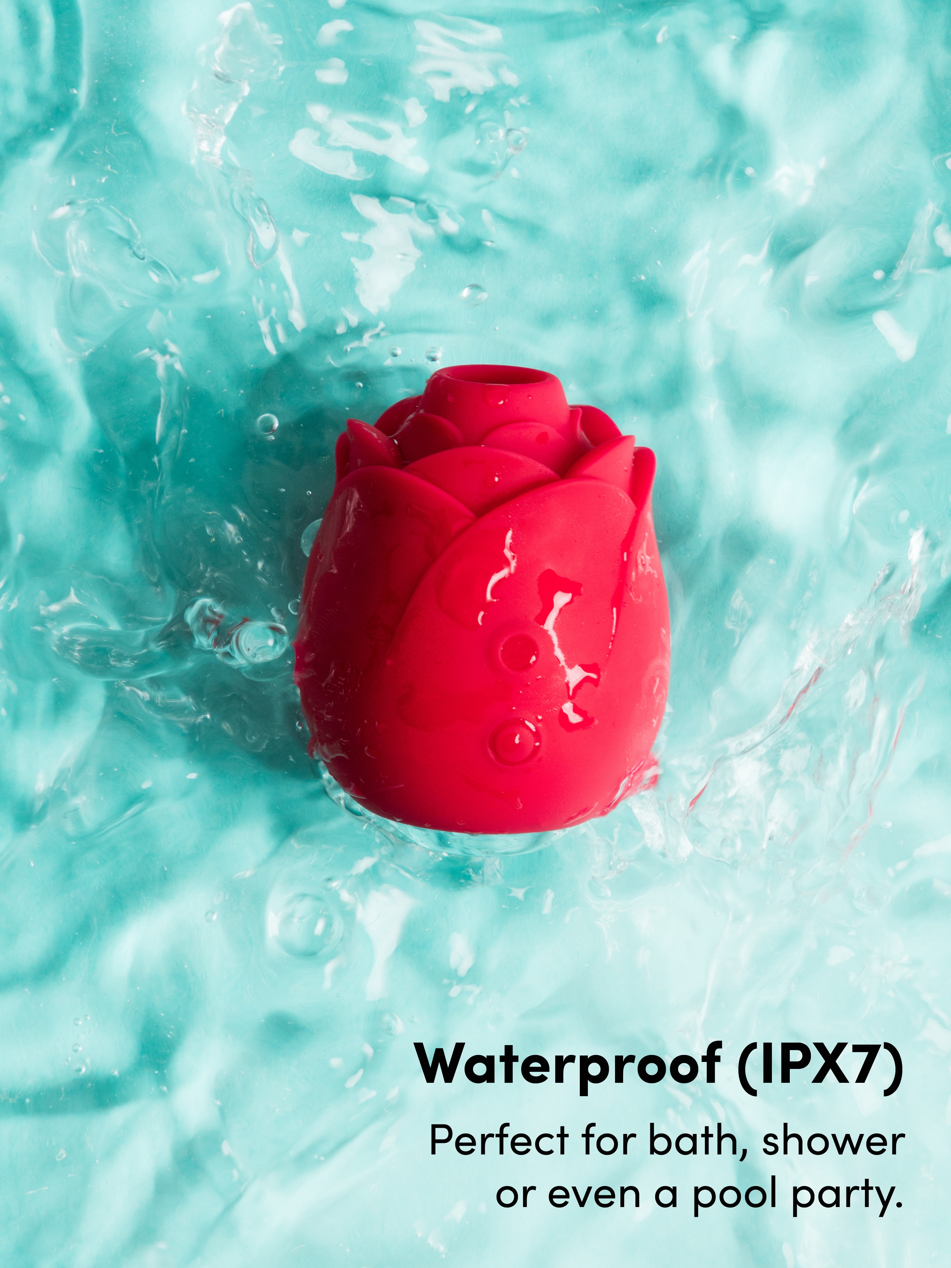 Lovehoney mon ami Pleasure Air Rose Clitoral Suction Stimulator, Red, hi-res