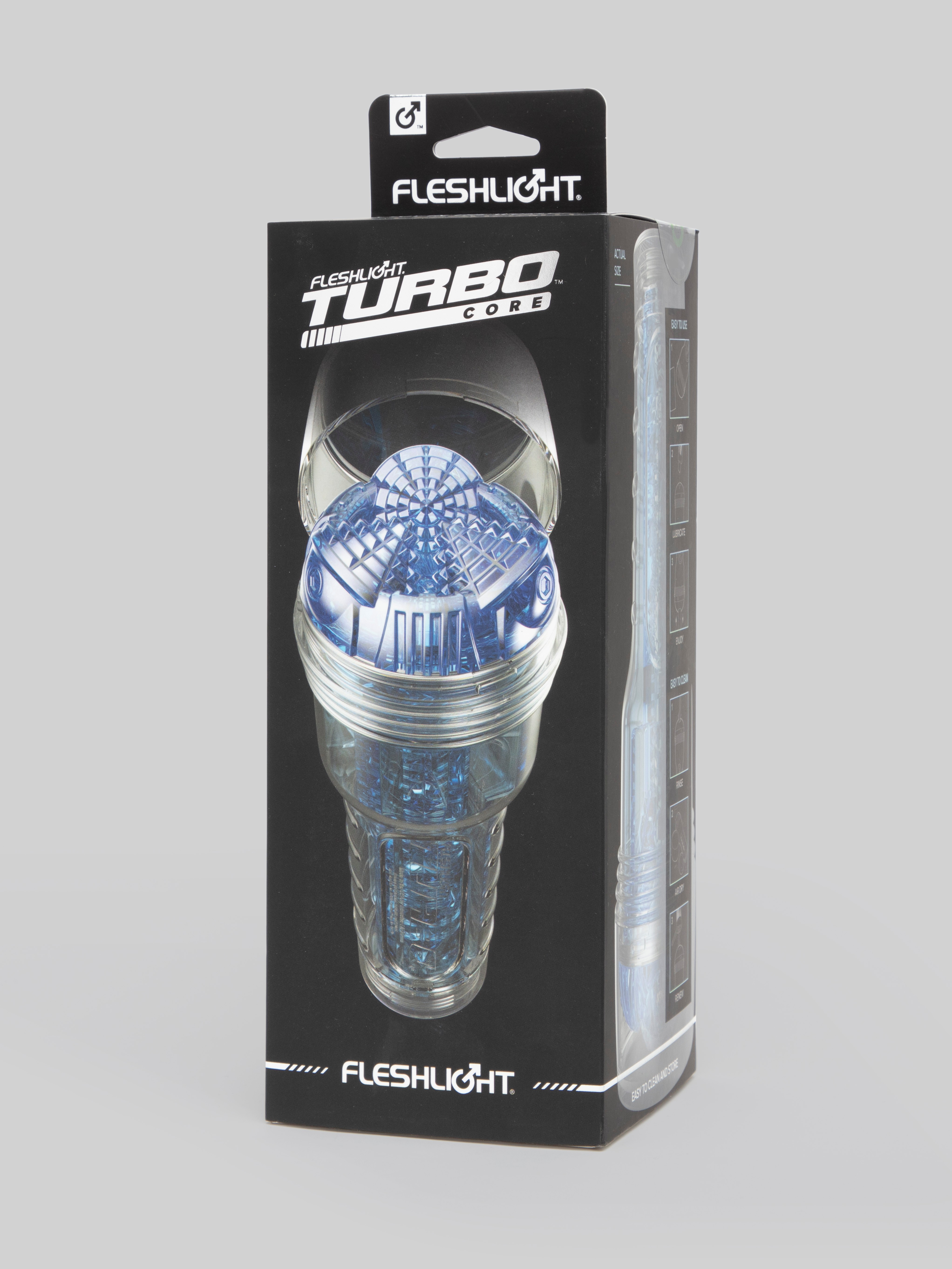 Fleshlight Turbo Core Blow Job Masturbator, Blue, hi-res