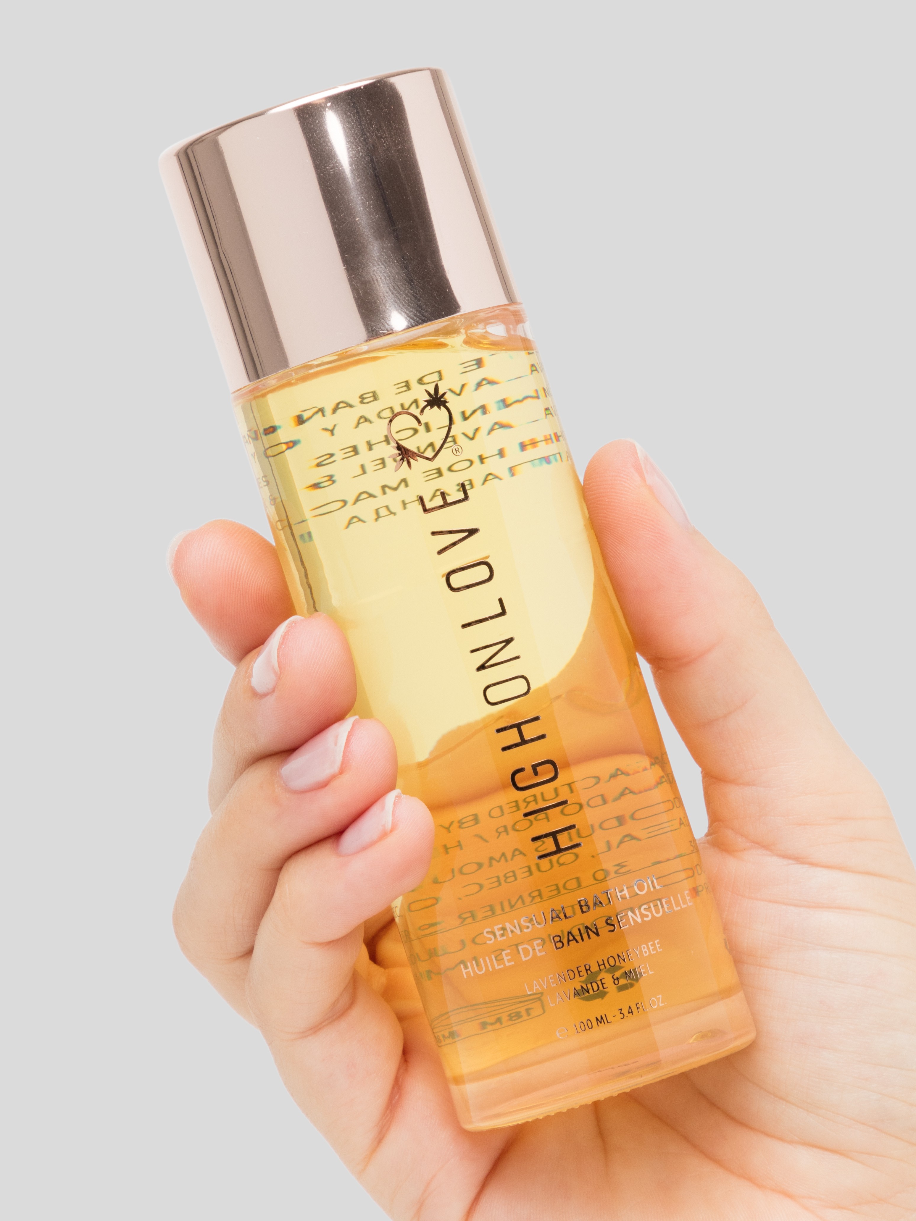 High On Love Lavender and Honey Sensual Bath Oil 3.4 fl oz, , hi-res
