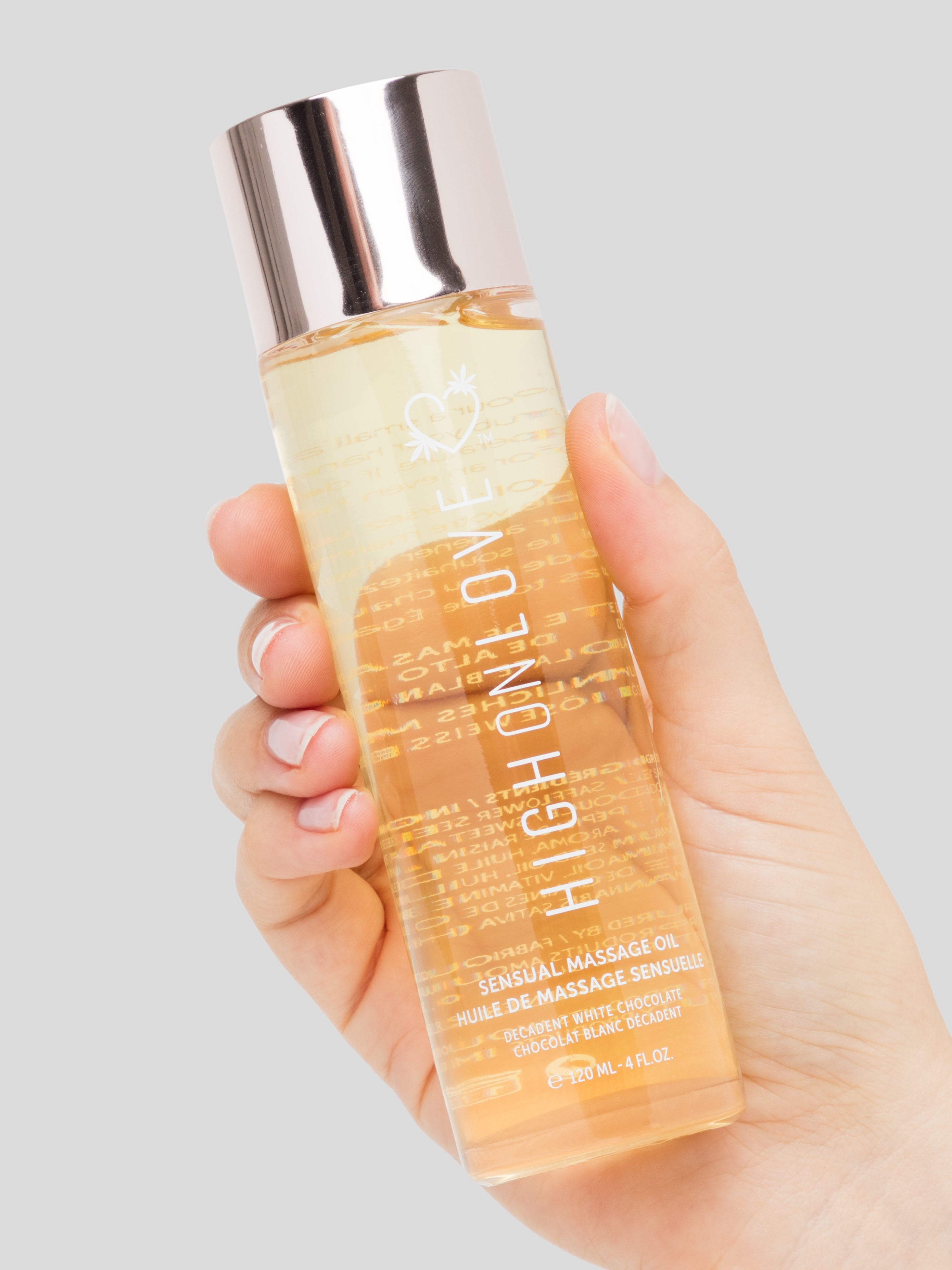 High On Love White Chocolate Sensual Massage Oil 4 fl oz, , hi-res