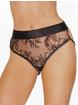 Coquette Black Label Lace and Gold Metal Chain-Back Knickers, Black, hi-res