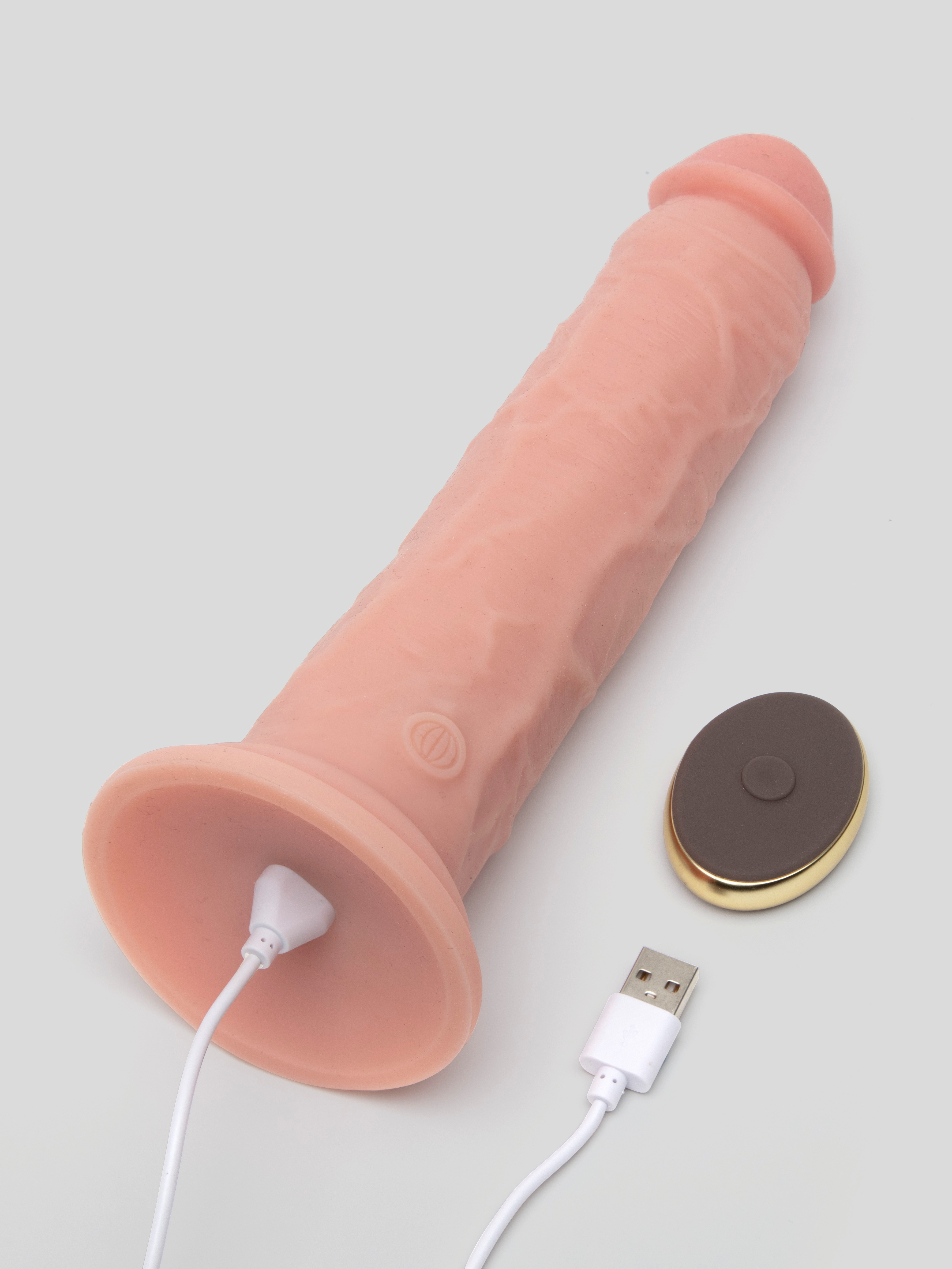 King Cock Elite Dual-Density Remote Control Vibrating Realistic Dildo 8.5 Inch, Flesh Pink, hi-res