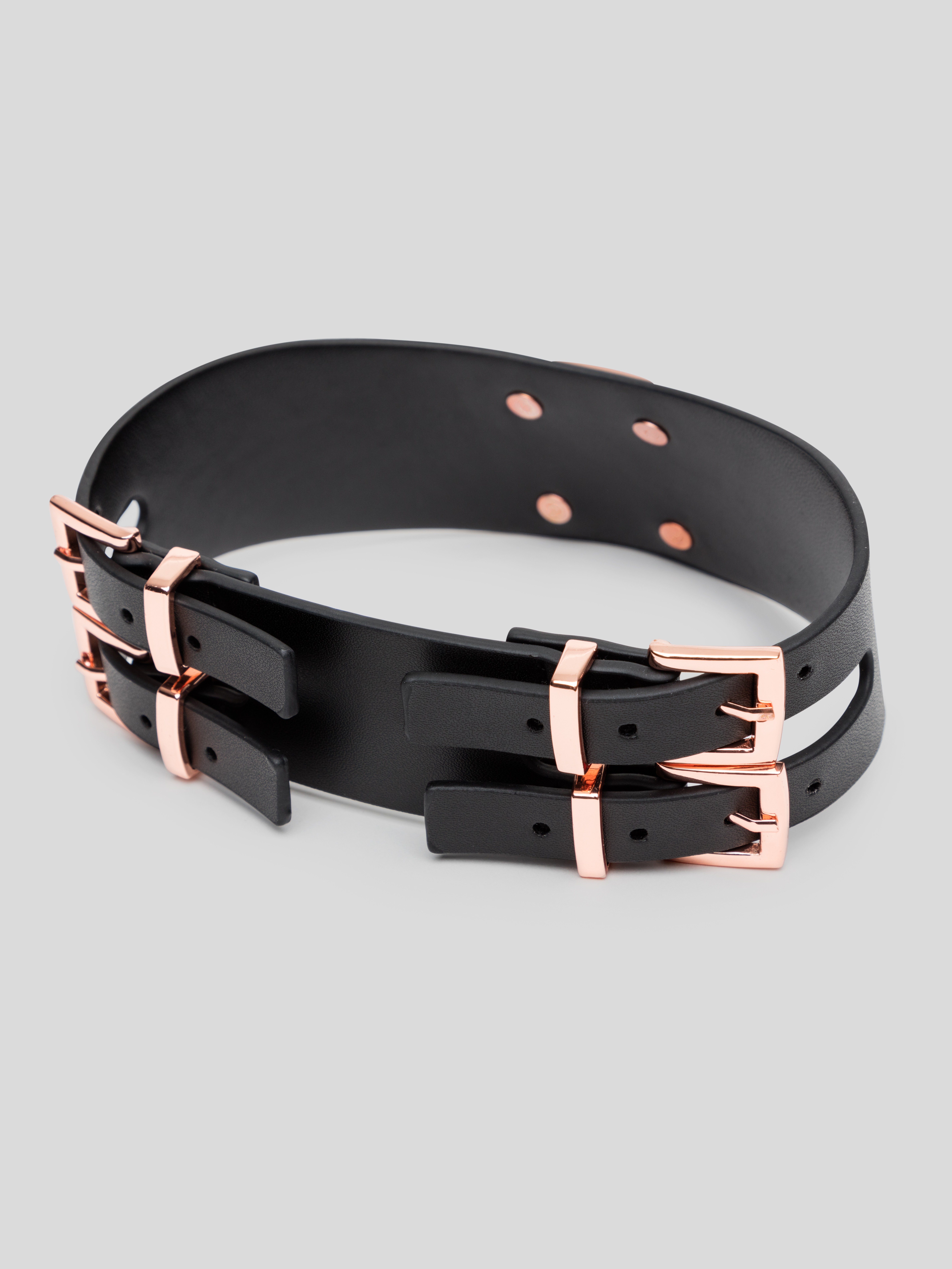 Coquette Premium Faux Leather Collar, Black, hi-res