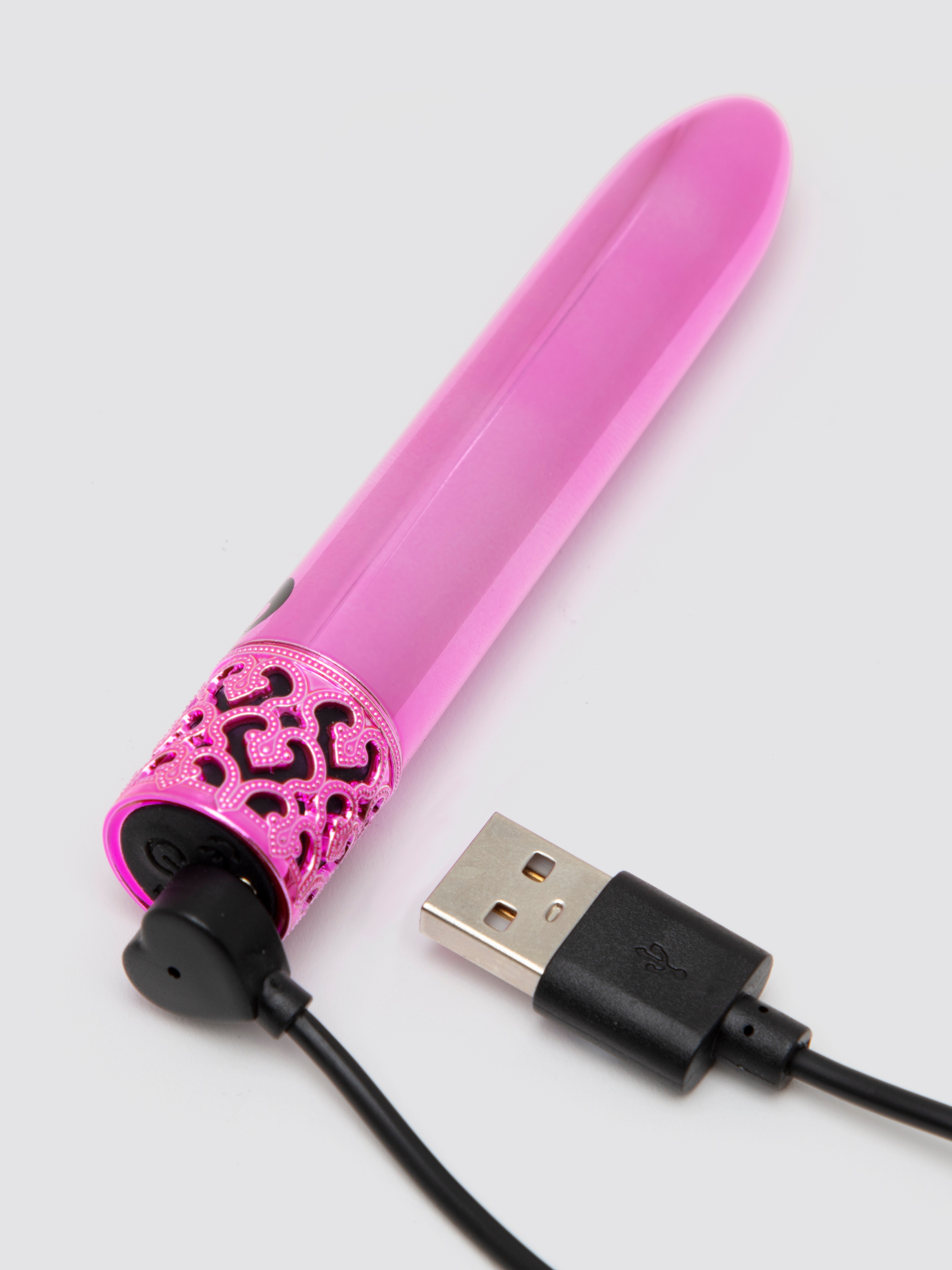 Royal Gems Shiny Rechargeable Bullet Vibrator, Pink, hi-res