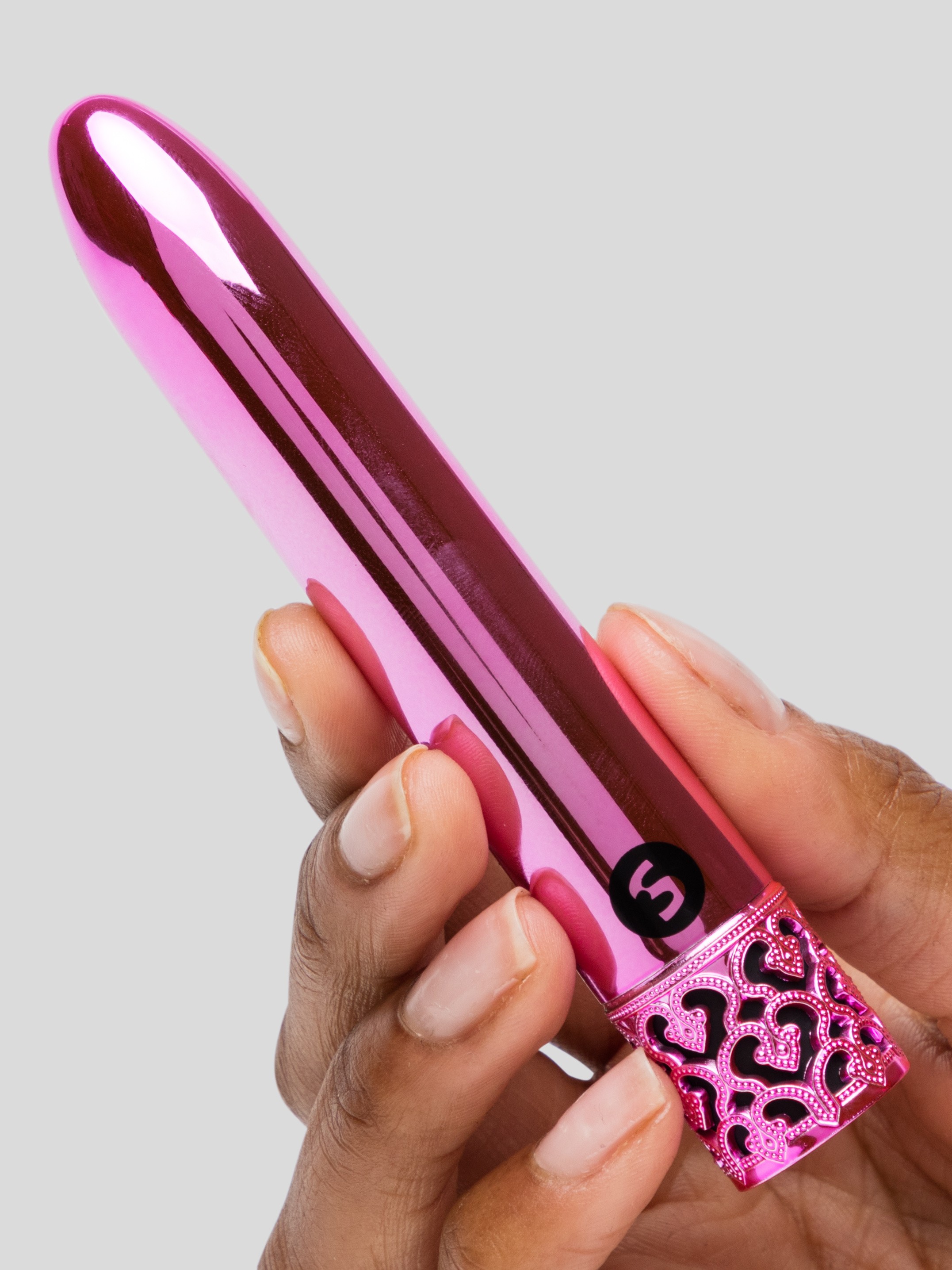 Royal Gems Shiny Rechargeable Bullet Vibrator, Pink, hi-res