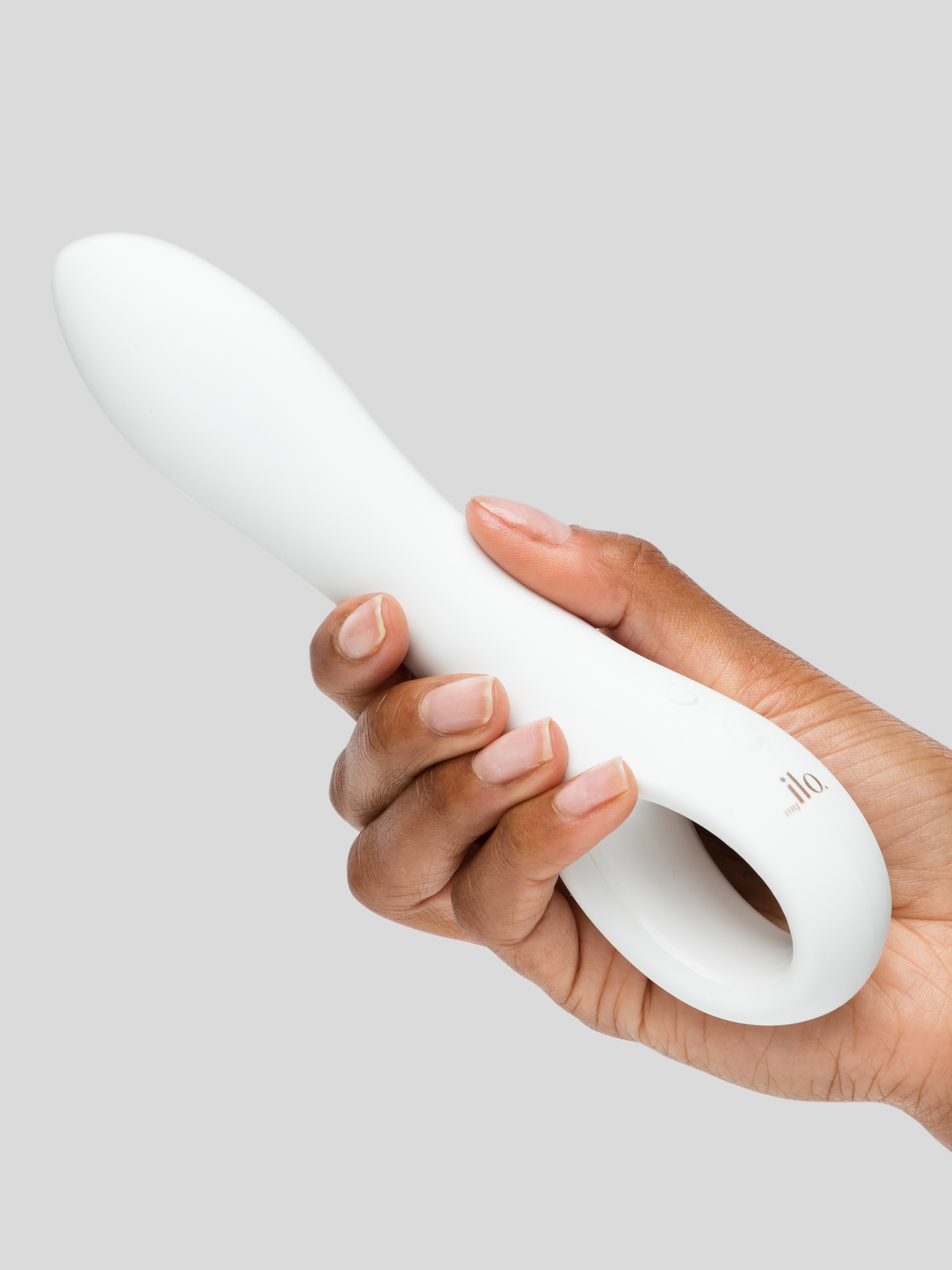 My ilo Curve Rechargeable Silicone G-Spot Vibrator, White, hi-res