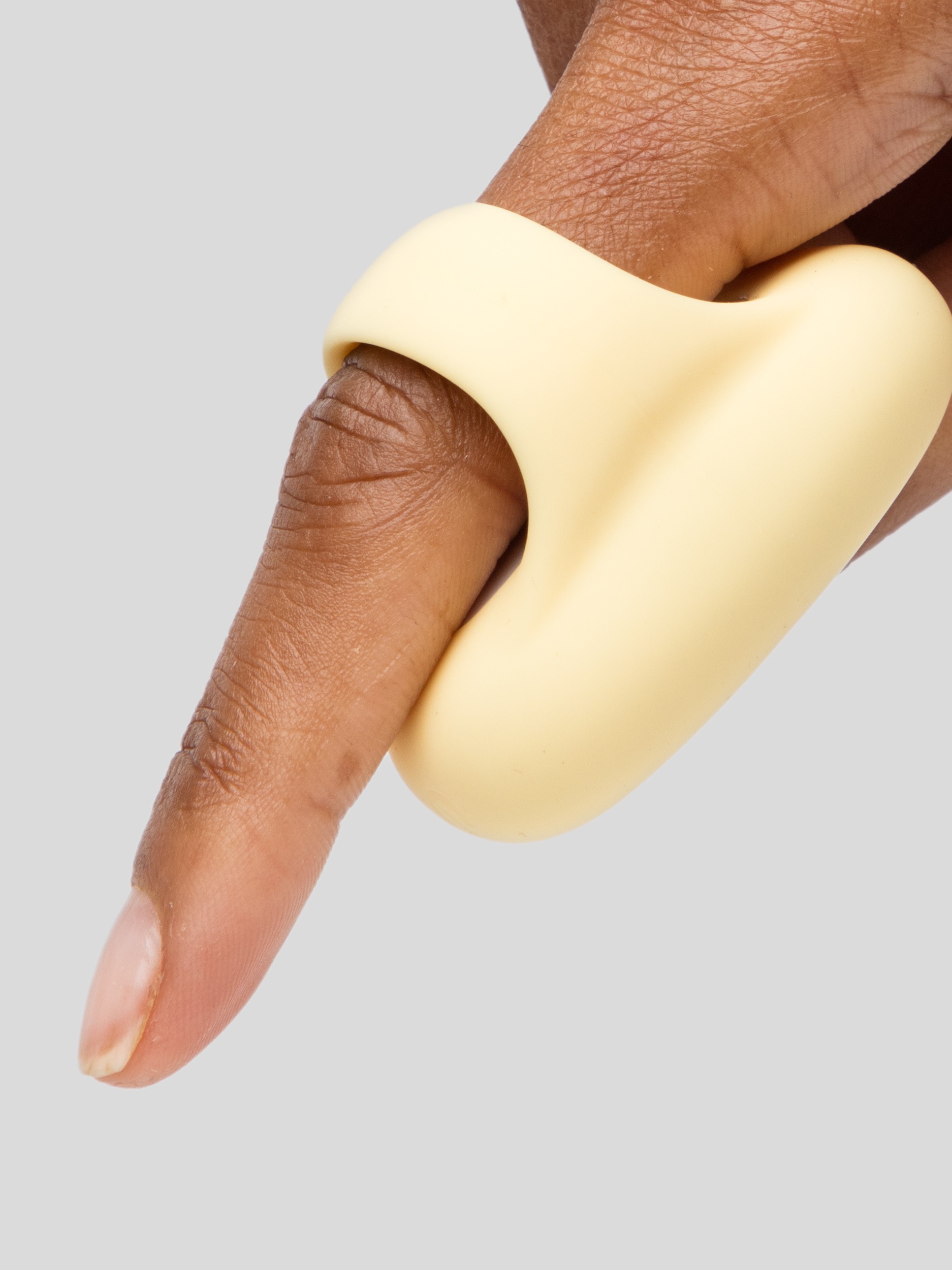 My ilo Ring Rechargeable Silicone Finger Vibrator, Yellow, hi-res