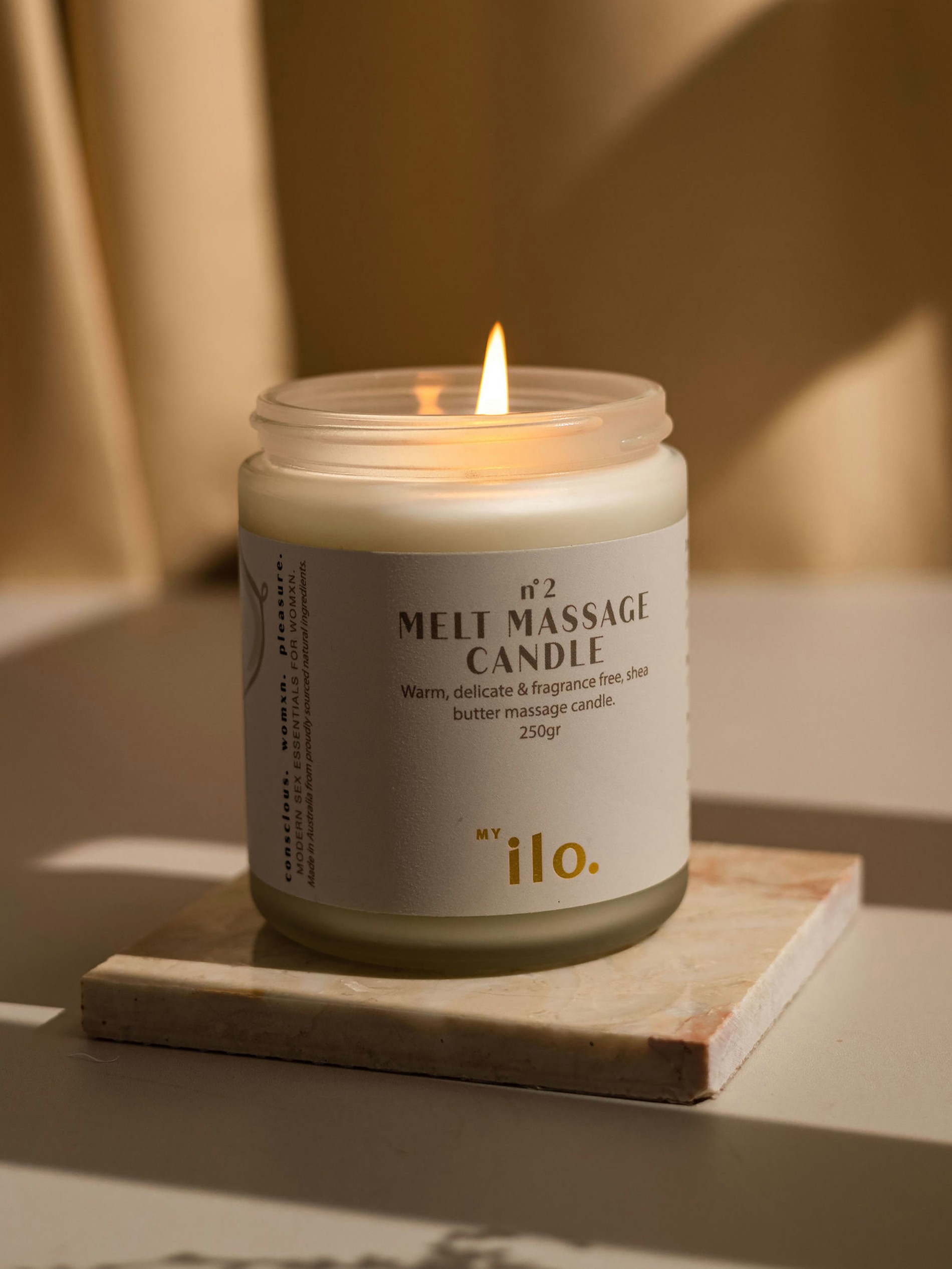 My ilo Shea Butter Melt Massage Candle 150g , , hi-res