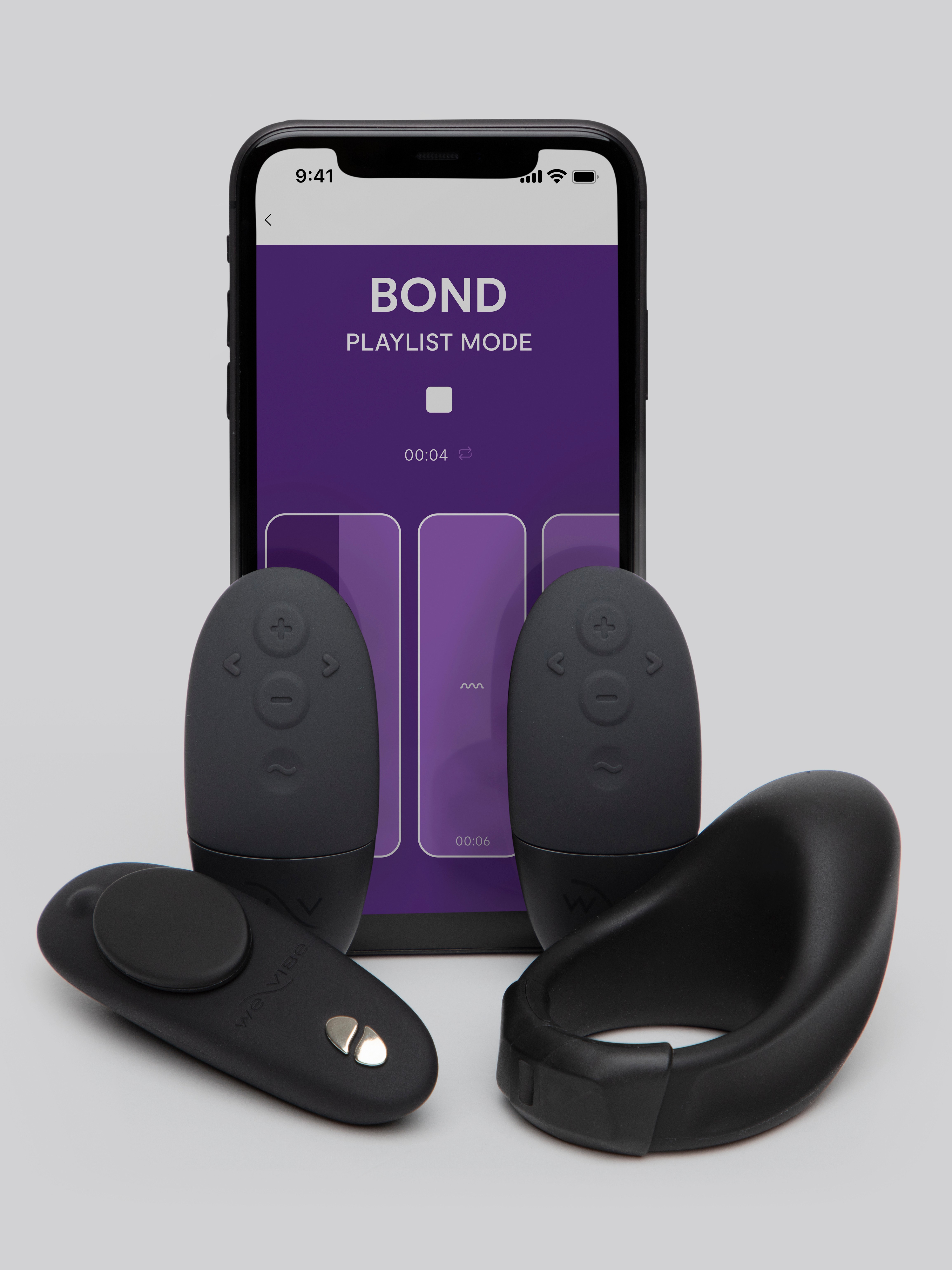 Image of We-Vibe Tease Us Bond and Moxie Vibrating Cock Ring and Knicker Vibrator Set - Black