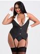 Lovehoney Fantasy Boardroom Babe Secretary Bustier Costume, Black, hi-res