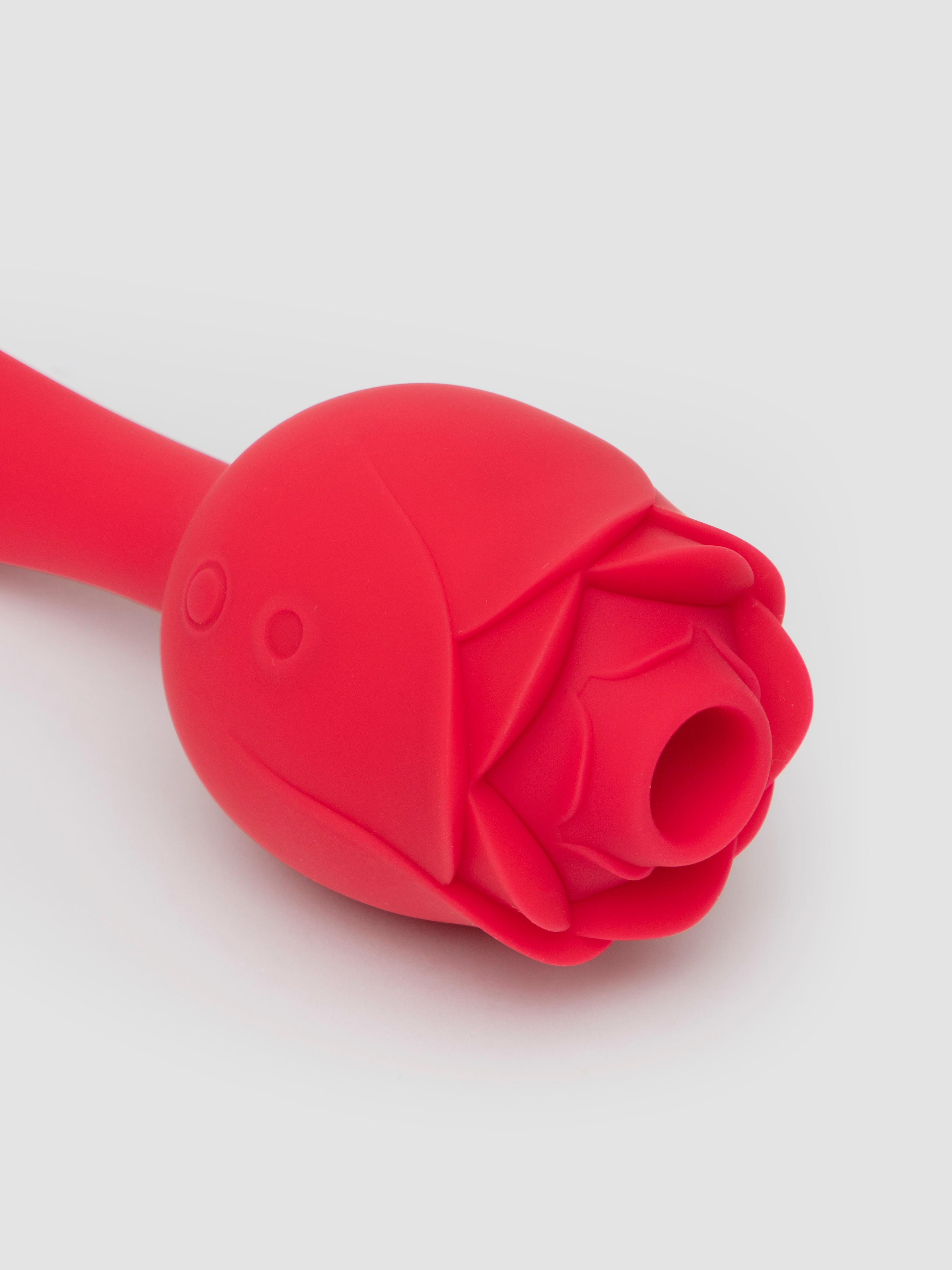 Lovehoney Floral Fantasy Rose Clitoral Suction Stimulator with G-Spot Vibrator, Red, hi-res