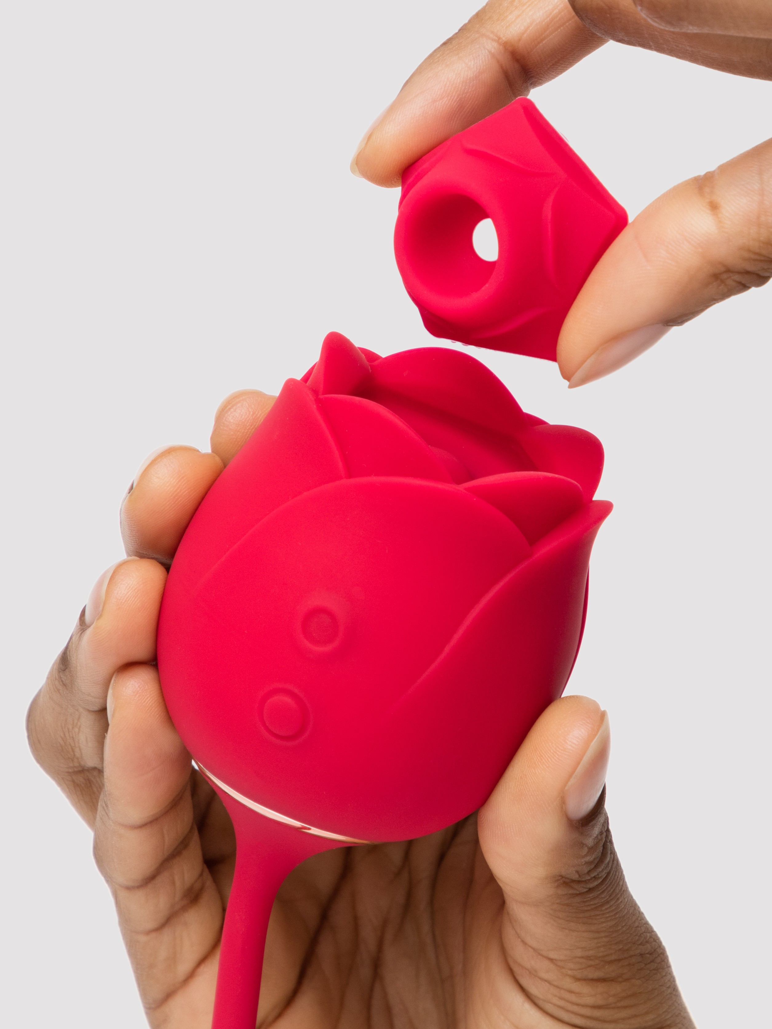 Lovehoney Rose Glow 2-in-1 Clitoral Suction Stimulator with Egg Vibrator, Red, hi-res