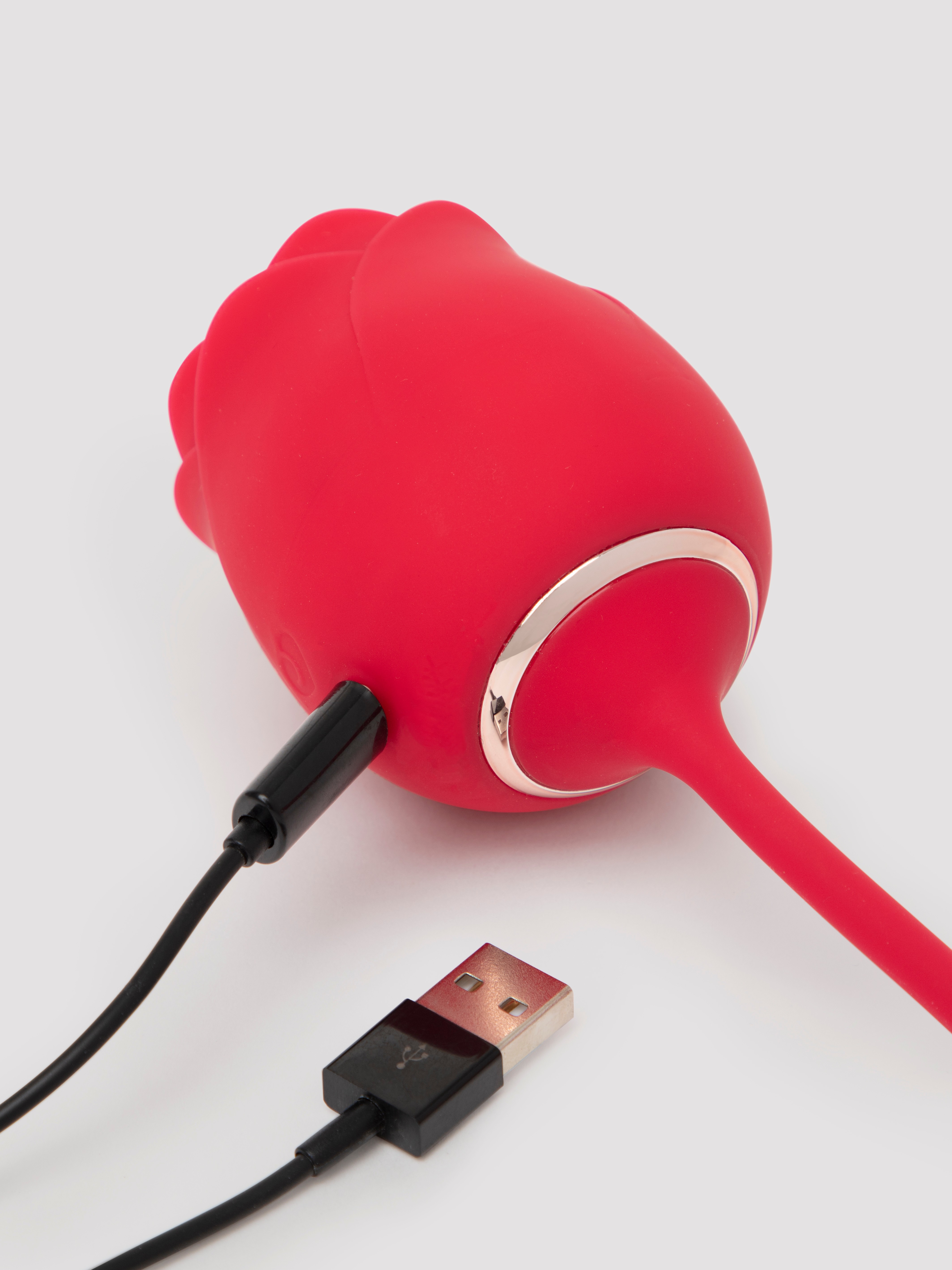 Lovehoney Rose Glow 2-in-1 Clitoral Suction Stimulator with Egg Vibrator, Red, hi-res