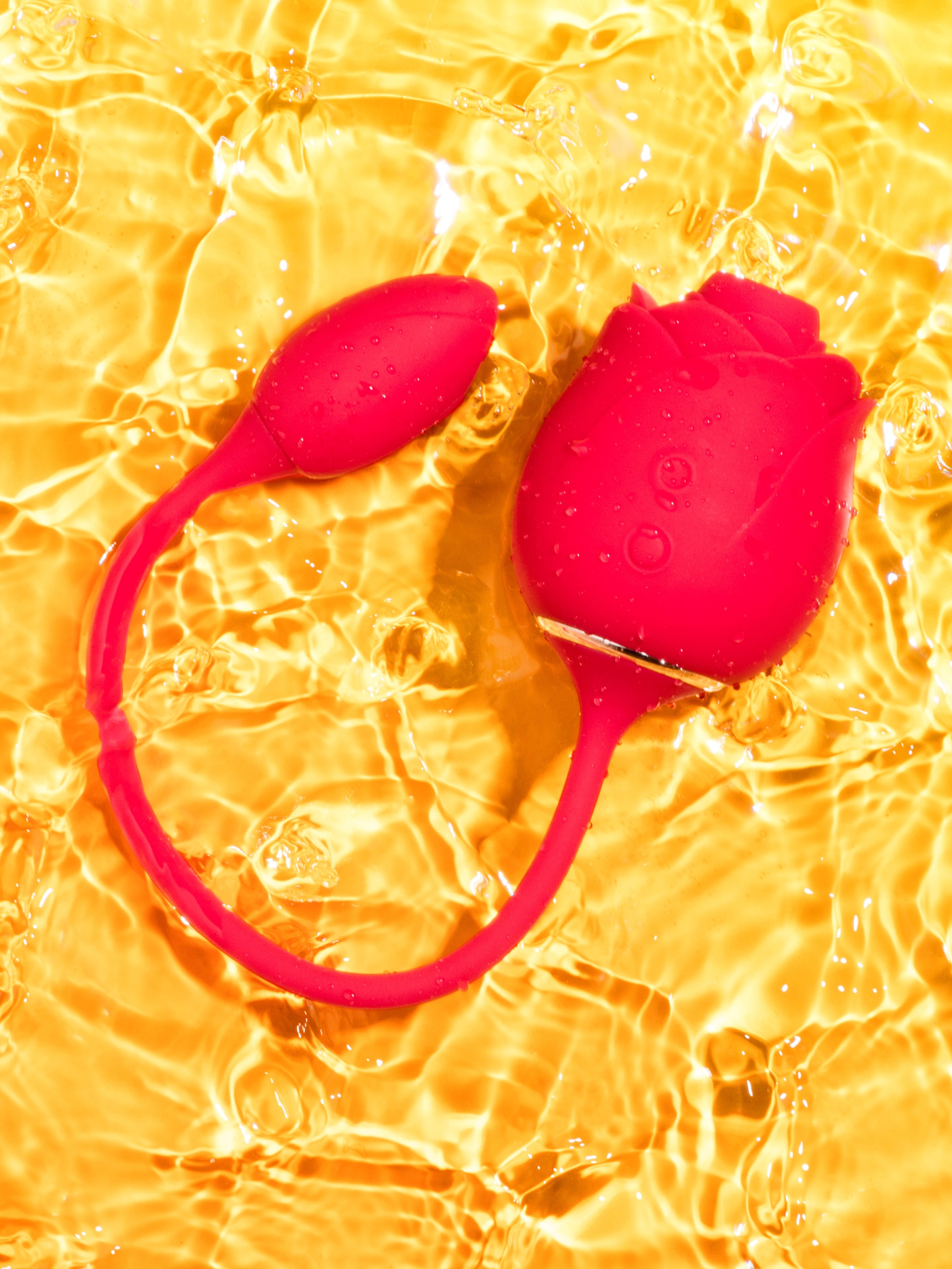 Lovehoney Rose Glow 2-in-1 Clitoral Suction Stimulator with Egg Vibrator, Red, hi-res