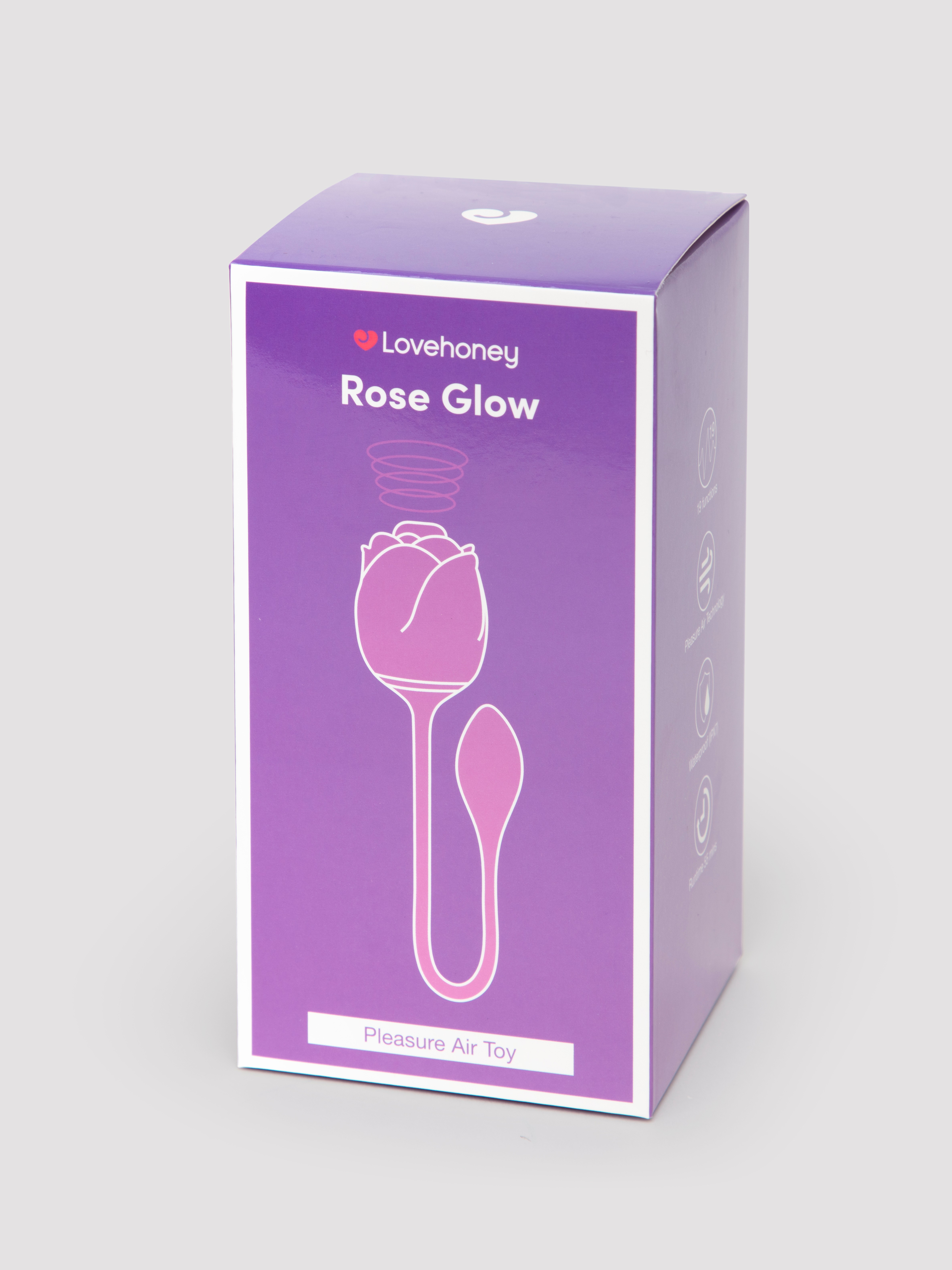 Lovehoney Rose Glow 2-in-1 Clitoral Suction Stimulator with Egg Vibrator, Red, hi-res