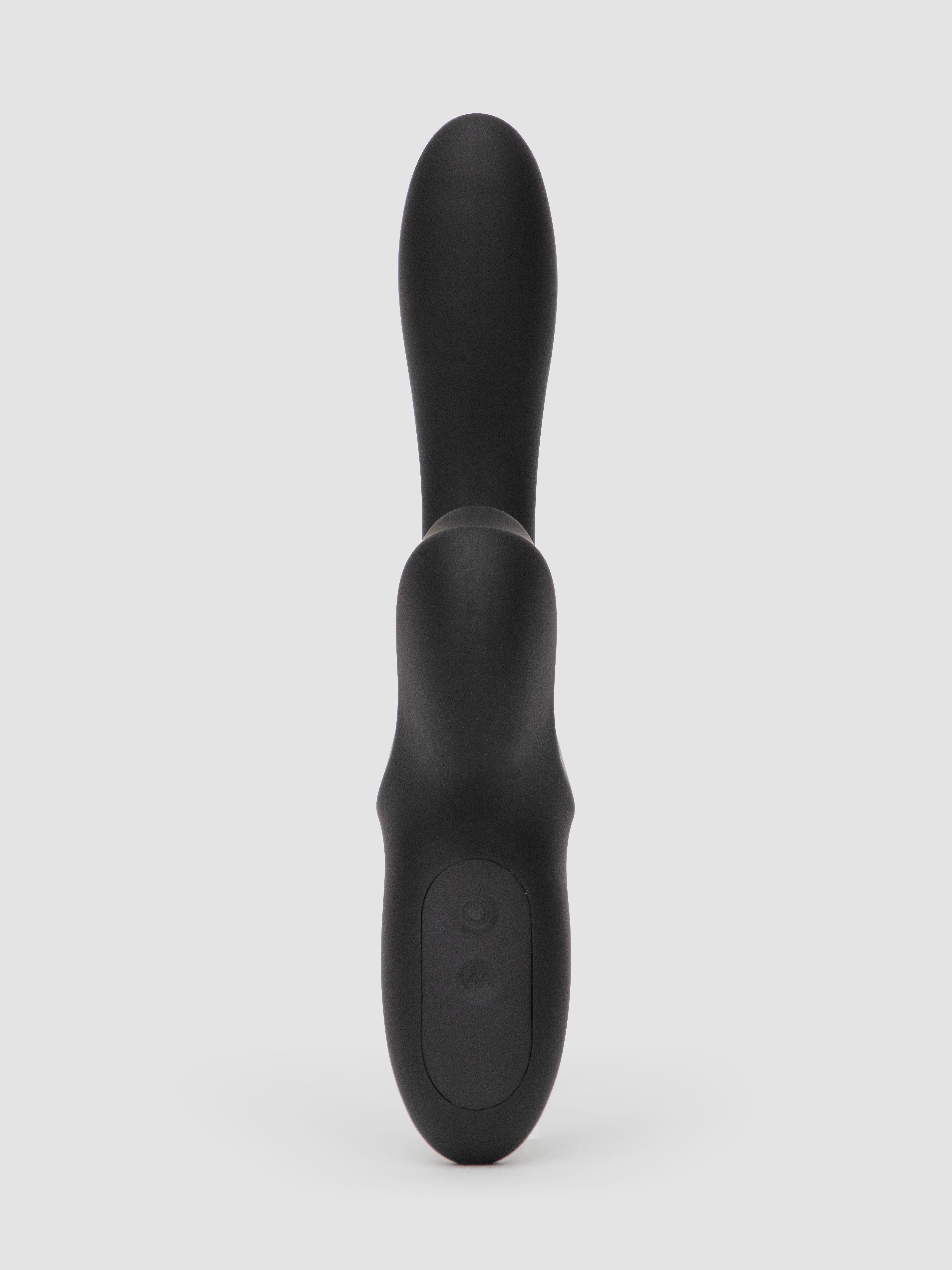 Lovehoney Dual Embrace Warming G-Spot and Clitoral Suction Rabbit Vibrator, Black, hi-res