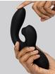 Lovehoney Dual Embrace Warming G-Spot and Clitoral Suction Rabbit Vibrator, Black, hi-res