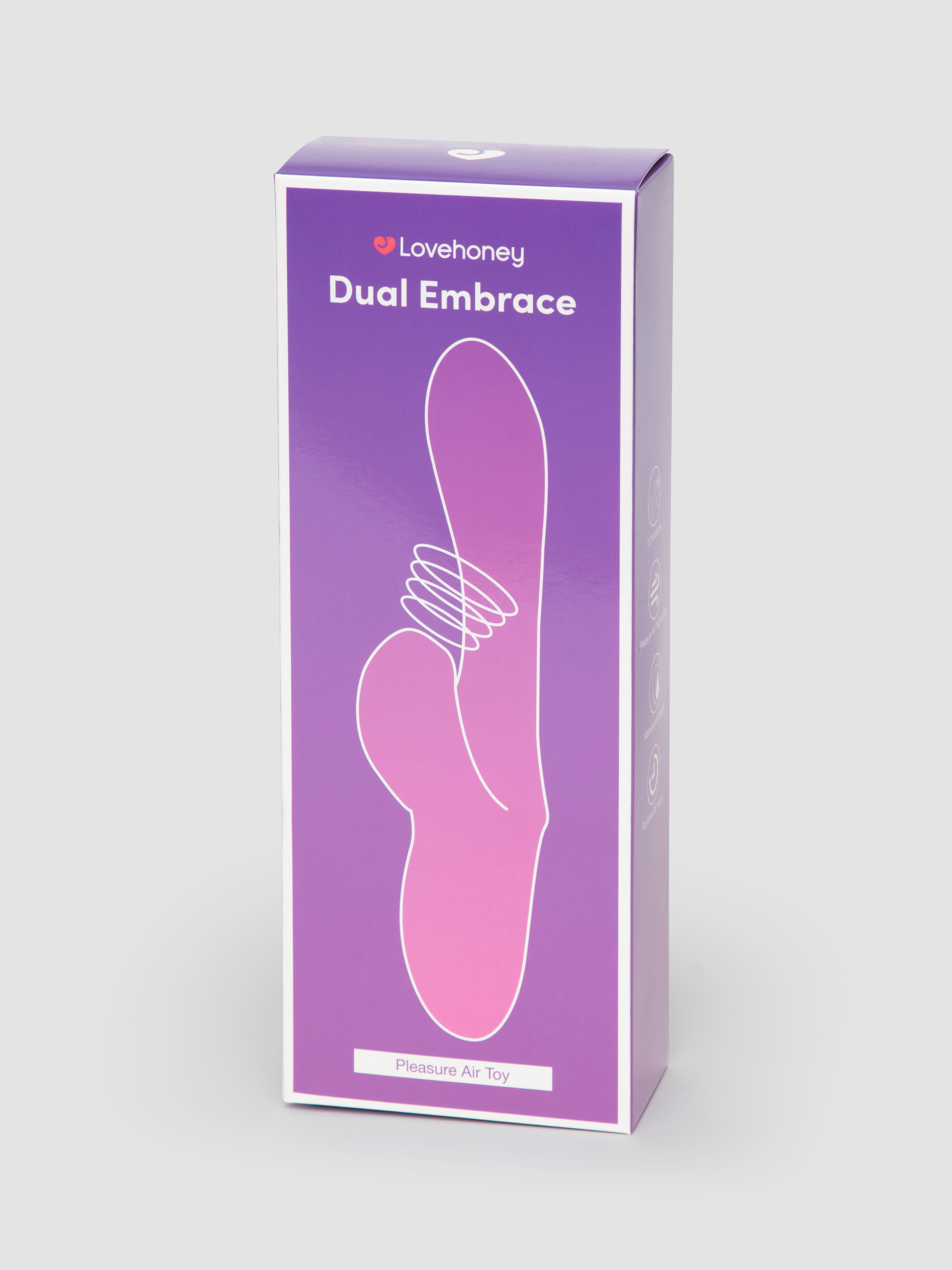 Lovehoney Dual Embrace Warming G-Spot and Clitoral Suction Rabbit Vibrator, Black, hi-res