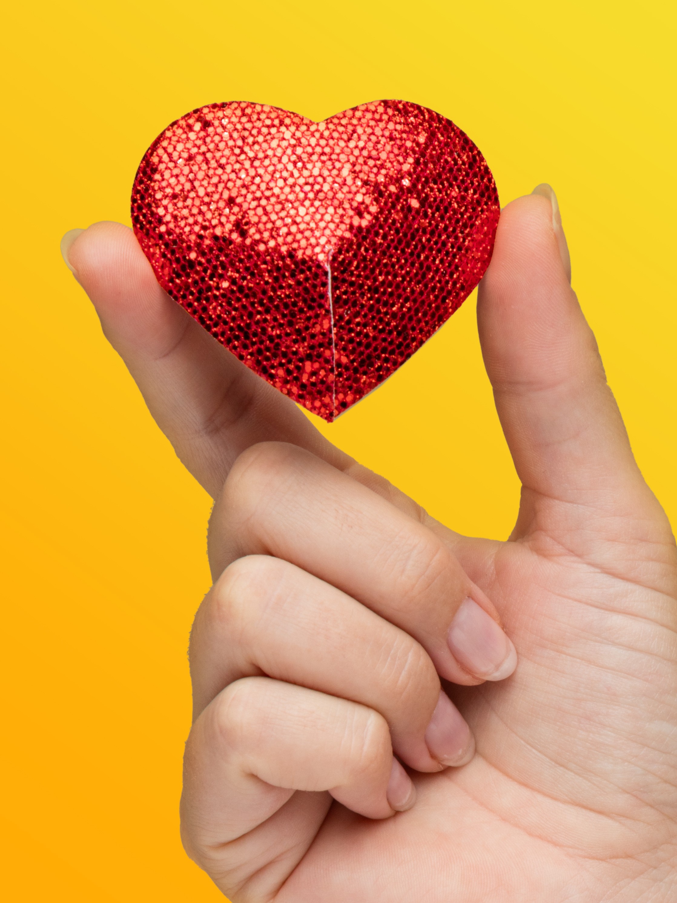 Lovehoney Oh! Red Heart Shaped Nipple Pasties, Red, hi-res