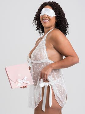 Lovehoney Plus Size White Lace Babydoll Gift Set