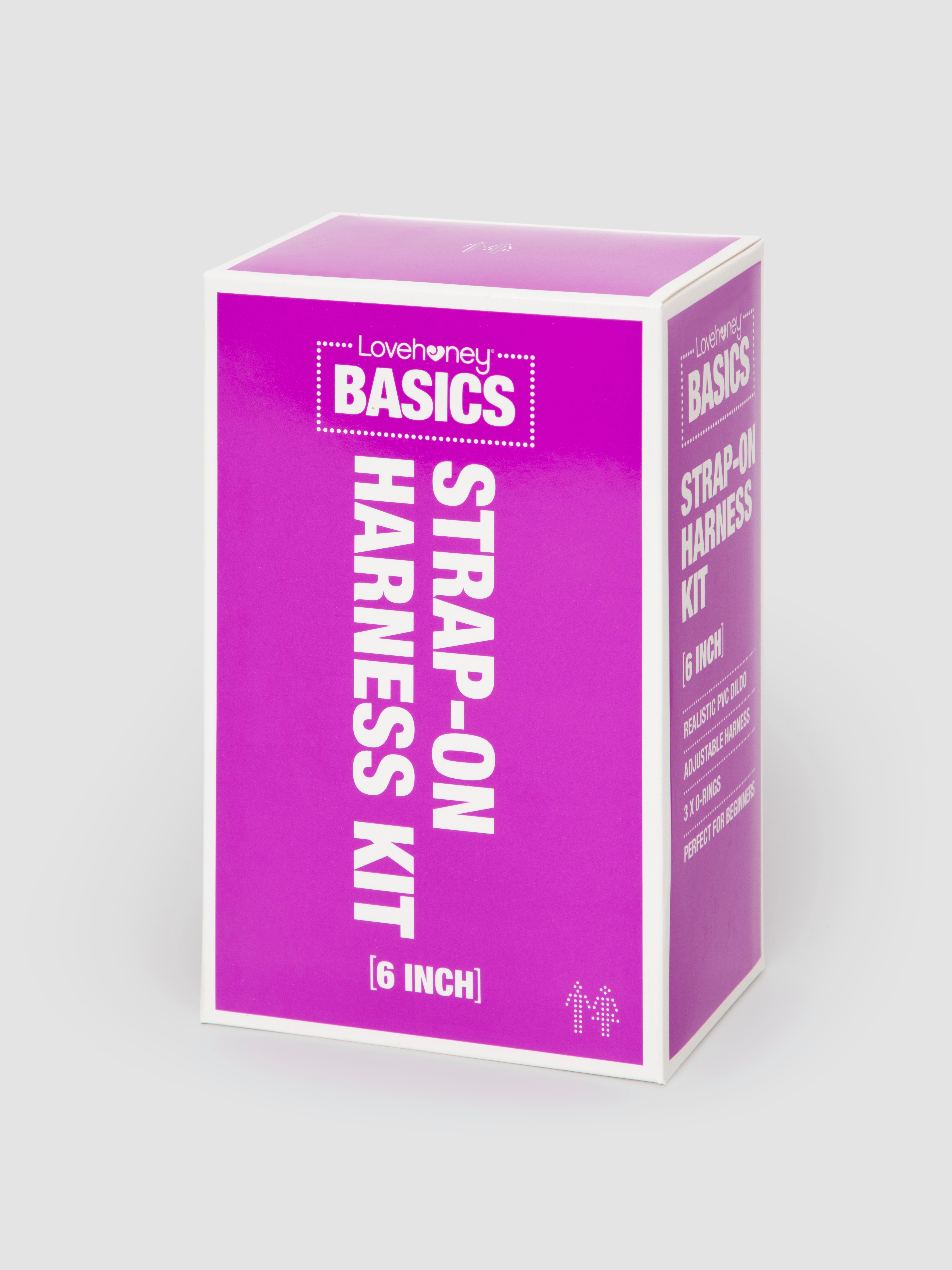BASICS Strap-On Harness Kit 6 Inch, Clear, hi-res
