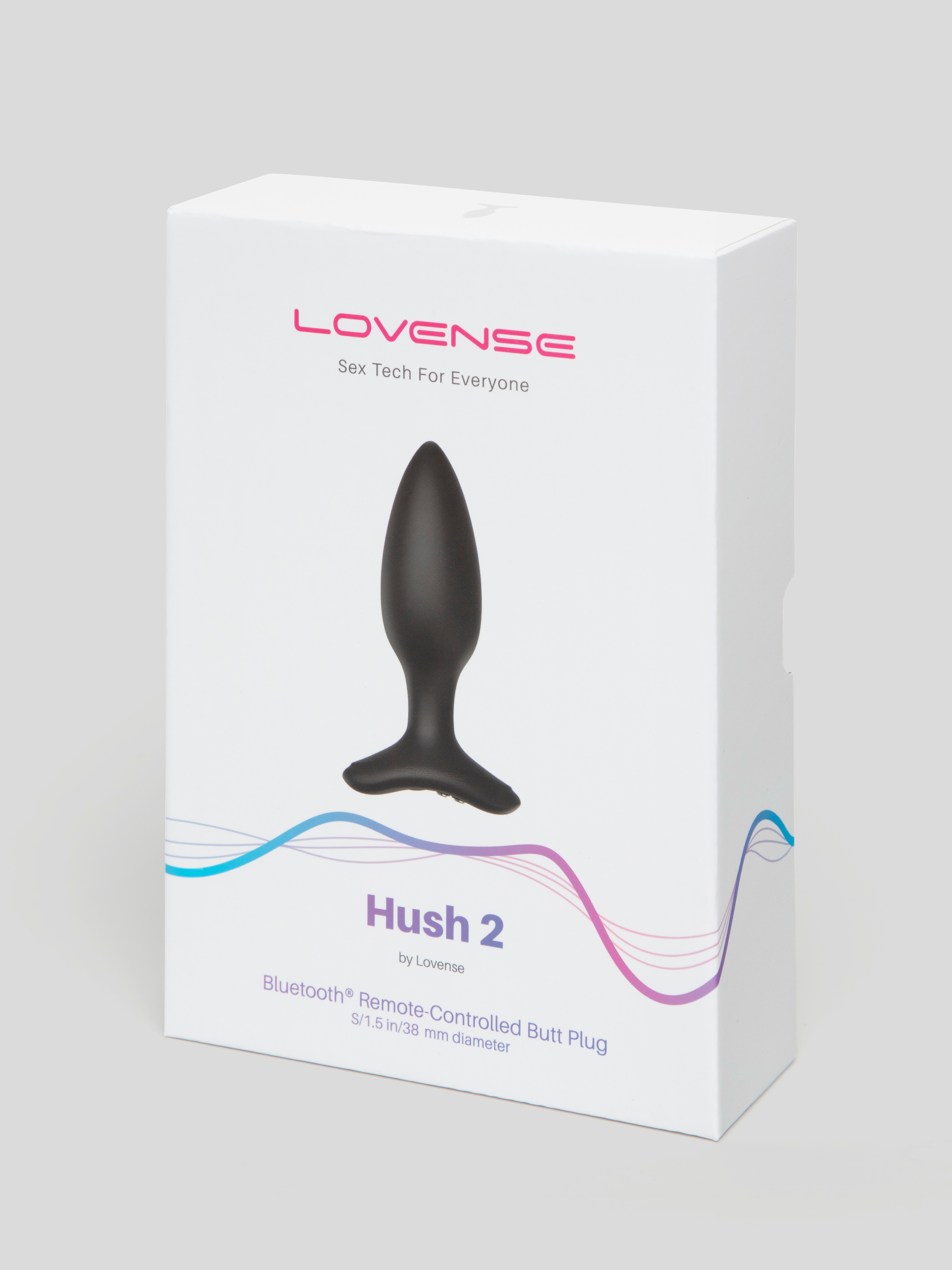Lovense Hush 2 Small App Controlled Rechargeable Vibrating Butt Plug 4 Inch, Black, hi-res