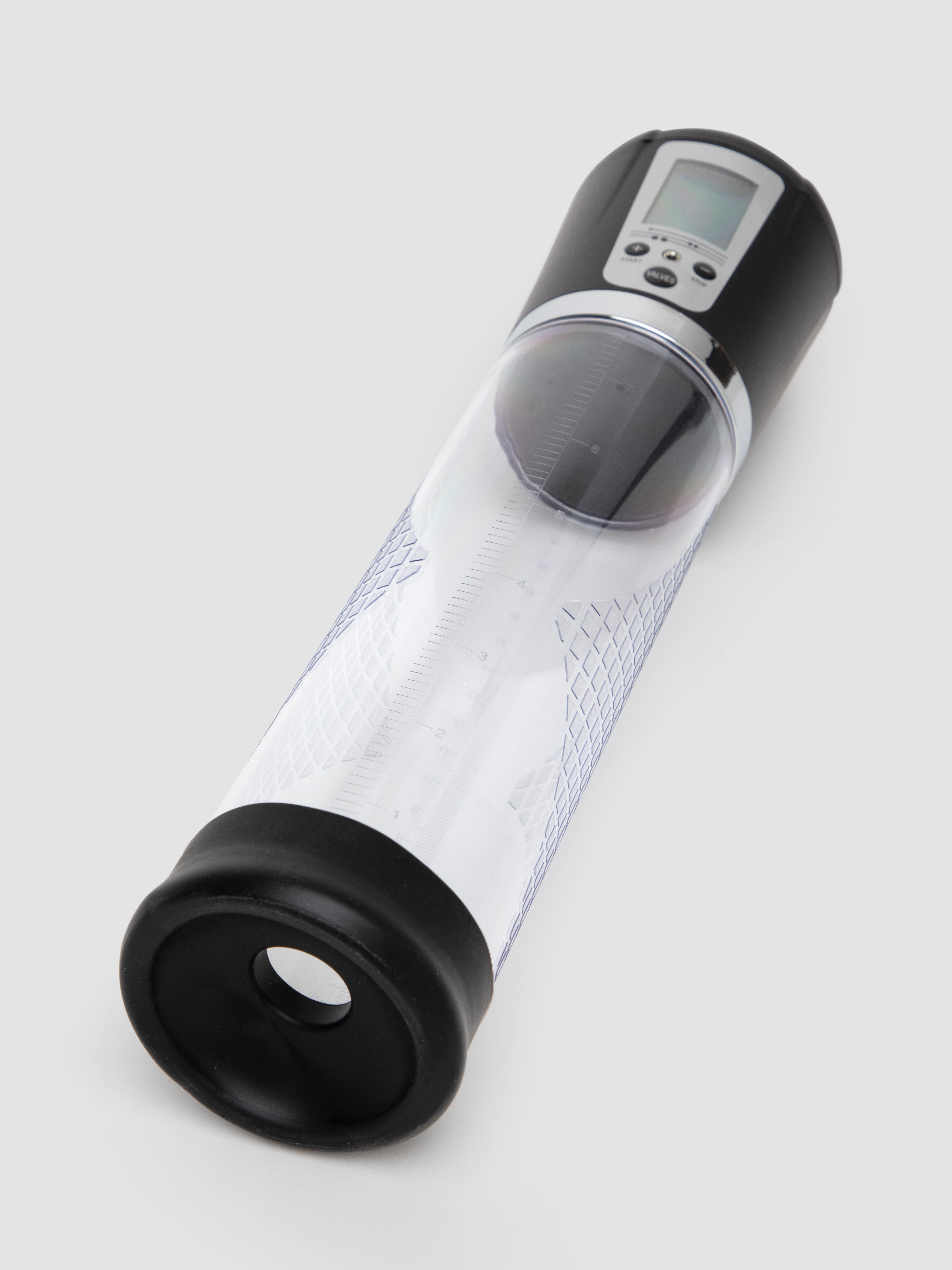Pumped Premium Rechargeable Automatic LCD Penis Pump, Clear, hi-res