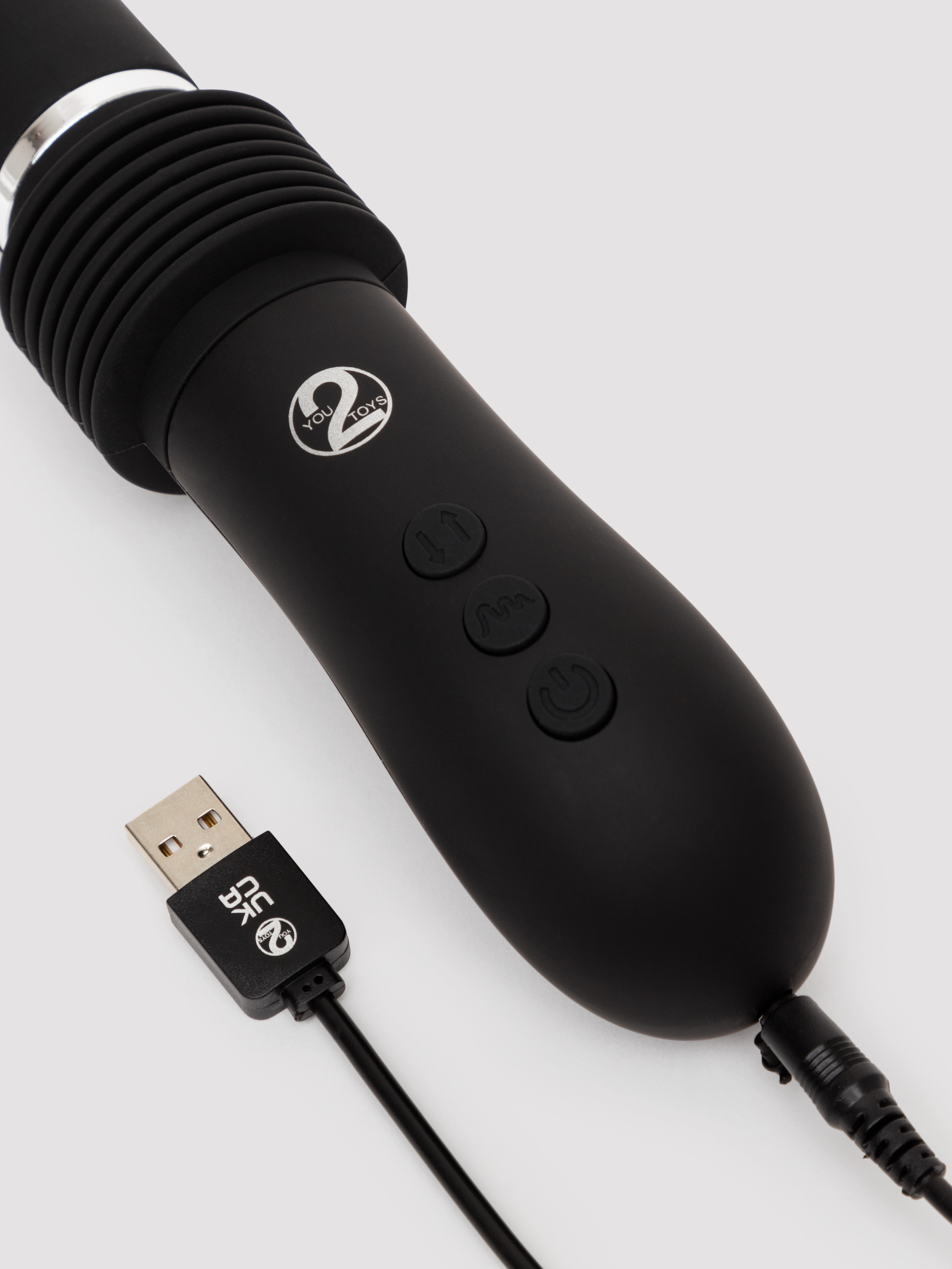 Portable Thrusting Rechargeable Sex Machine, Black, hi-res
