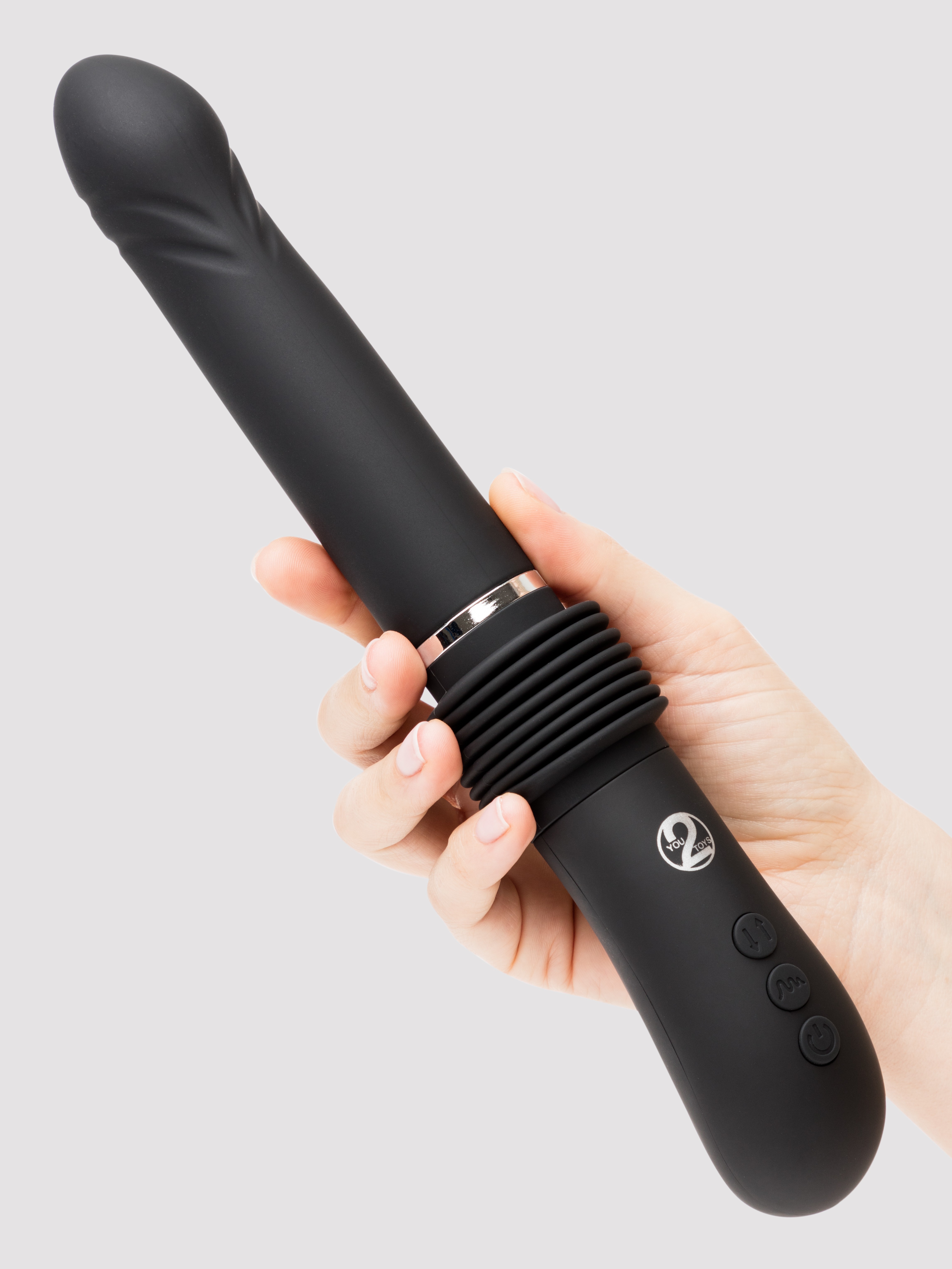 Portable Thrusting Rechargeable Sex Machine, Black, hi-res