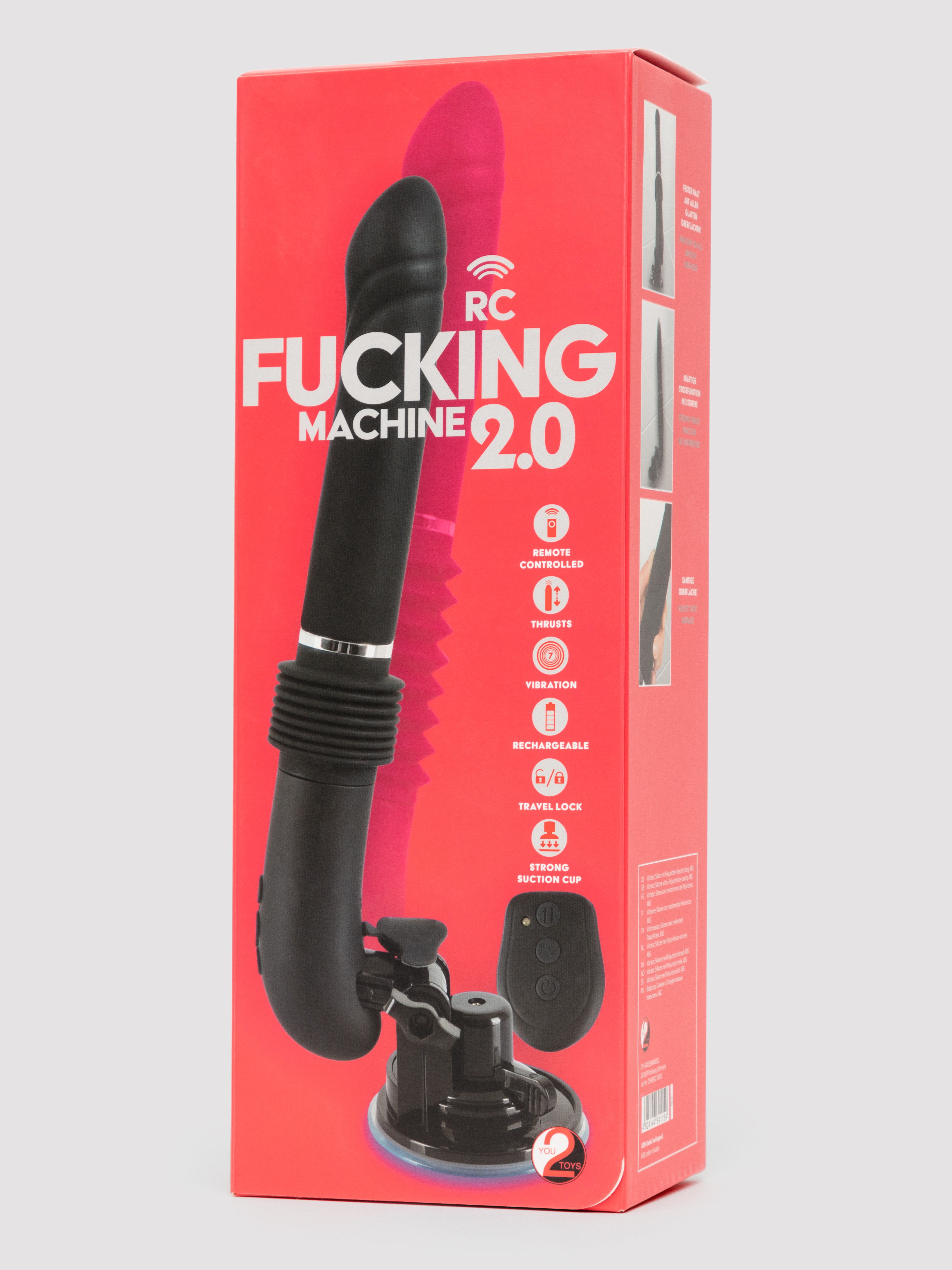 Portable Thrusting Rechargeable Sex Machine, Black, hi-res