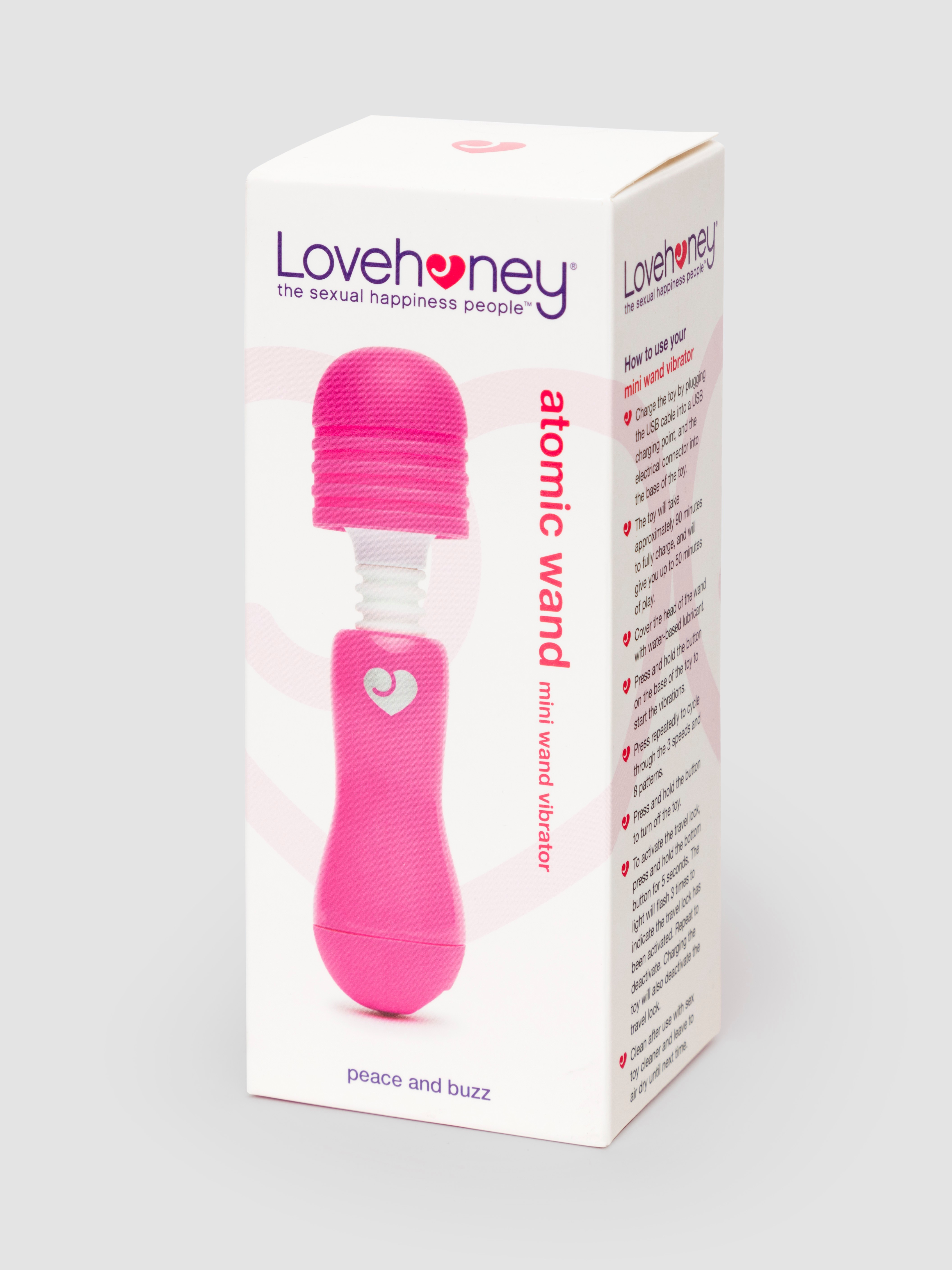 Lovehoney Atomic Wand Mini Wand Vibrator, Pink, hi-res