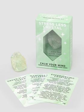 Stress Less Fluorite Crystal and Guide Cards
