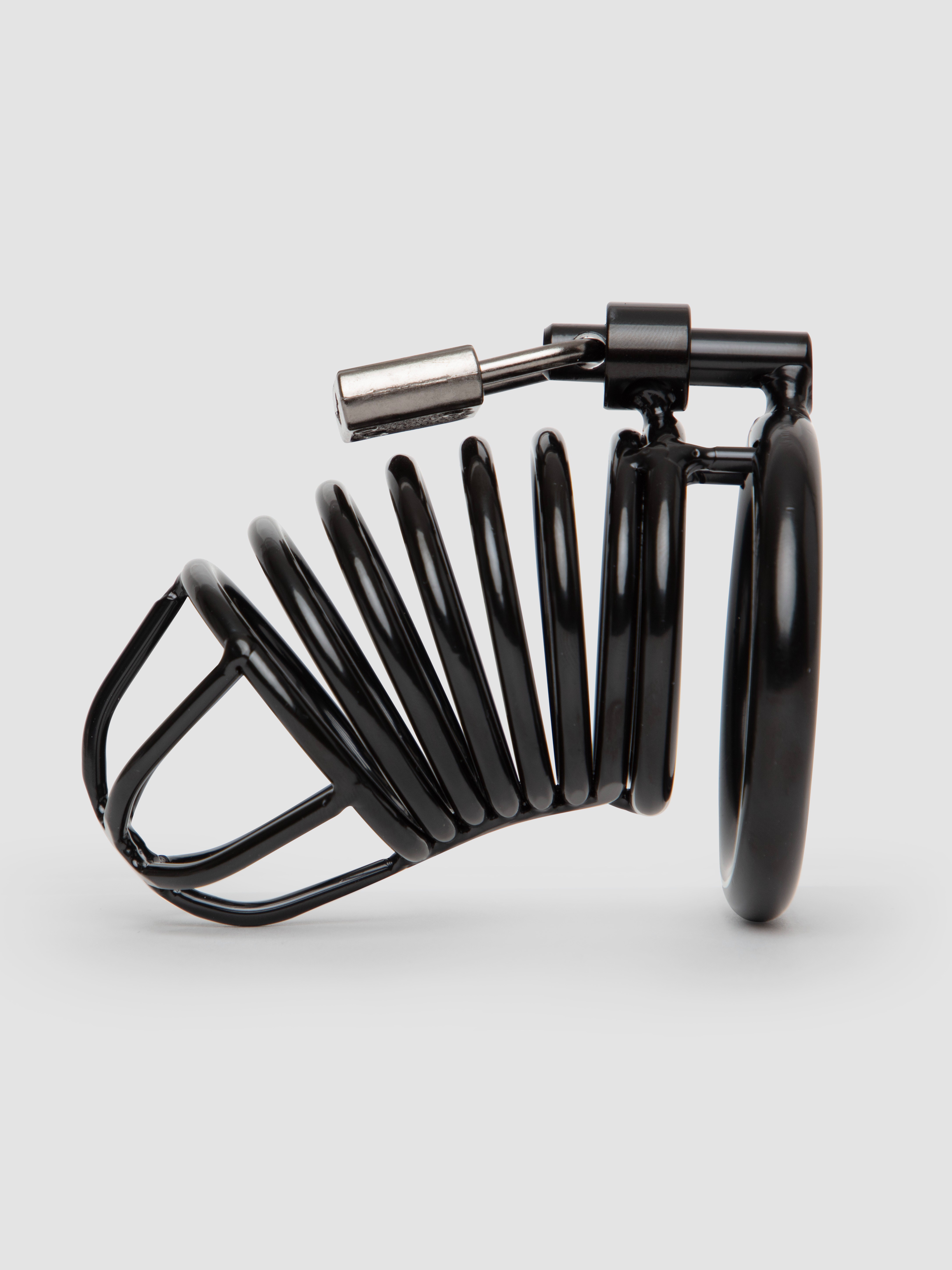 DOMINIX Deluxe Chastity Cock Cage 4.5 Inch, Black, hi-res