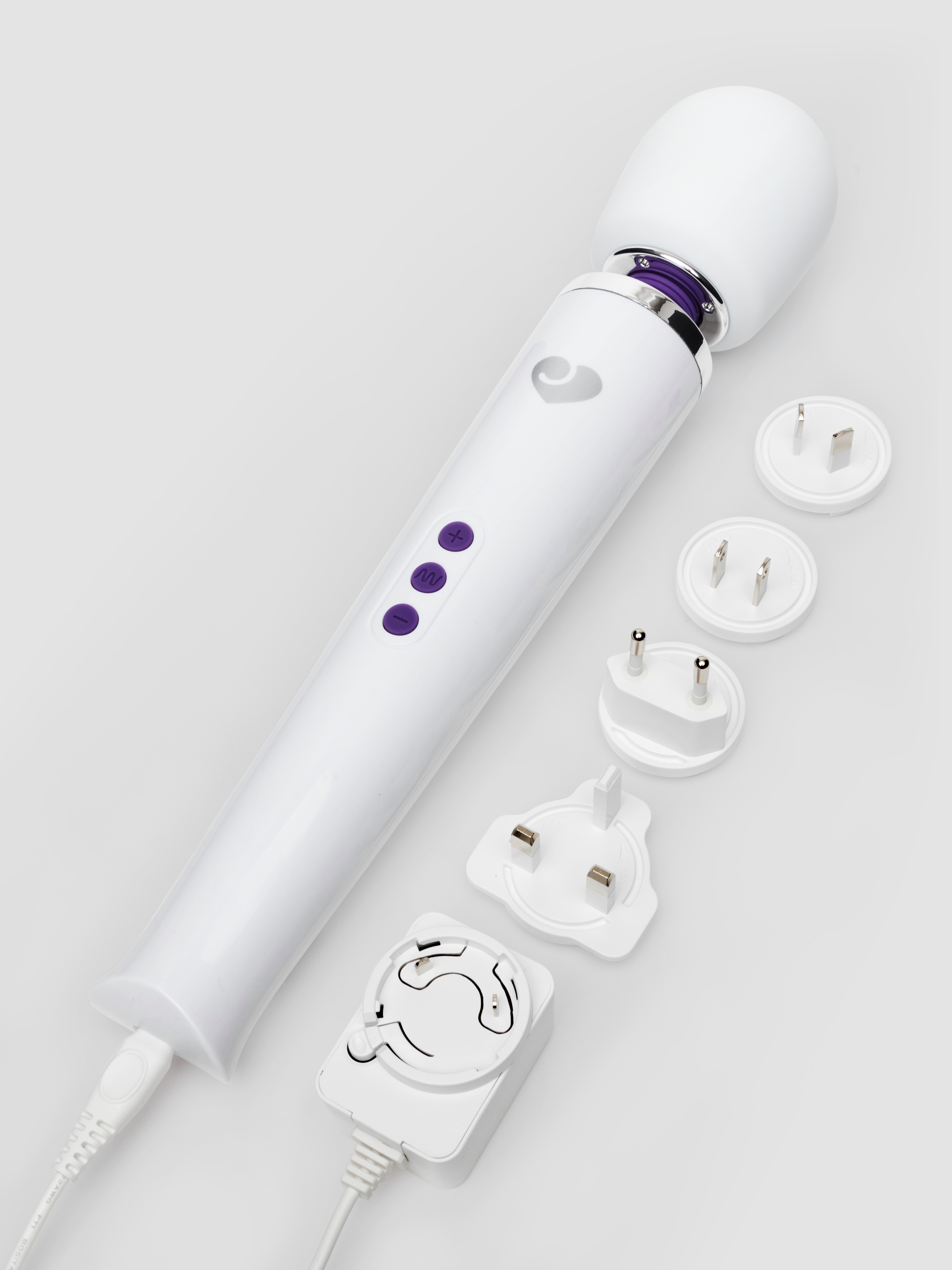 Lovehoney Deluxe Extra Powerful Rechargeable Wand Massager, White, hi-res