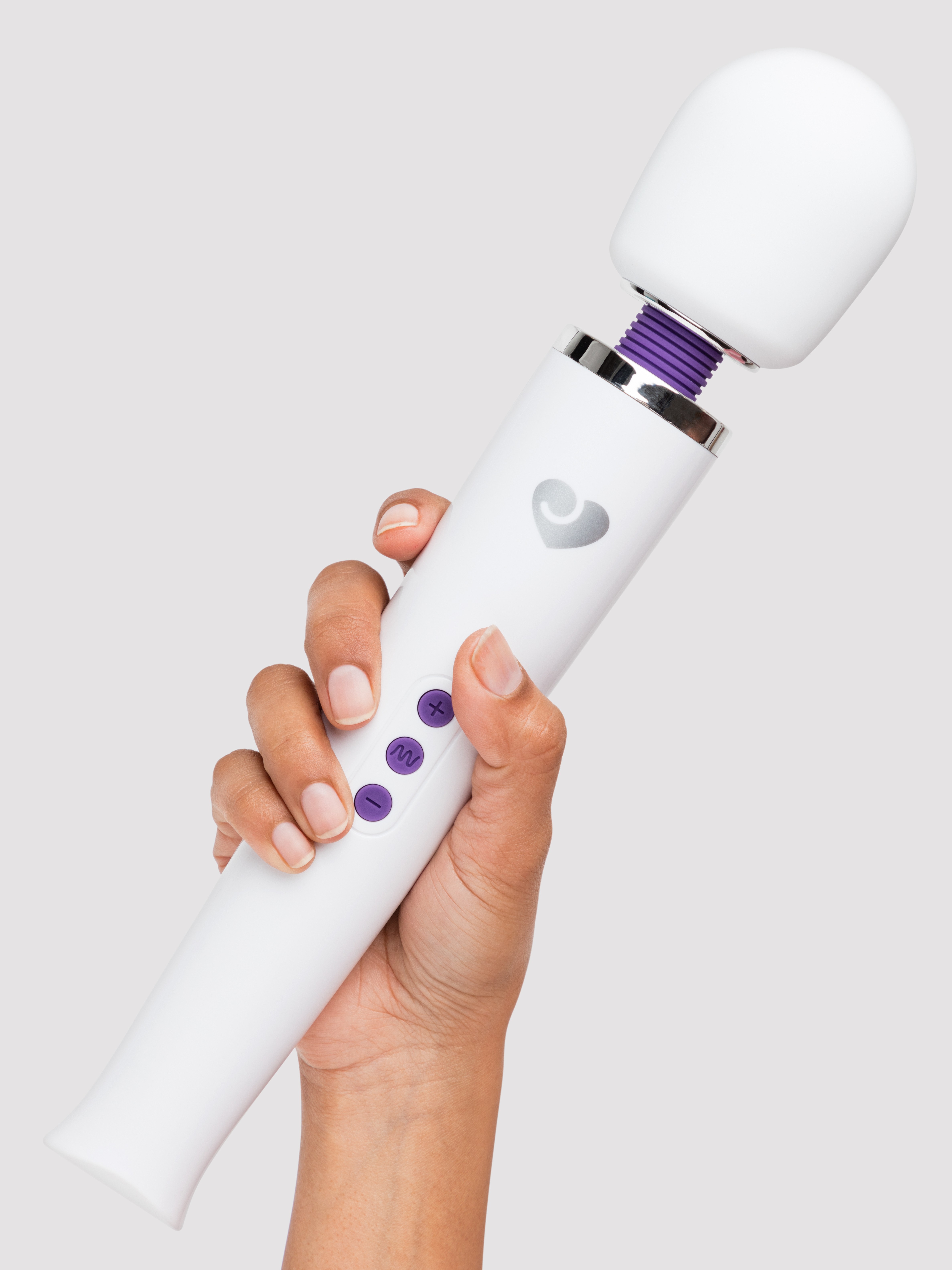 Lovehoney Deluxe Extra Powerful Rechargeable Wand Massager, White, hi-res