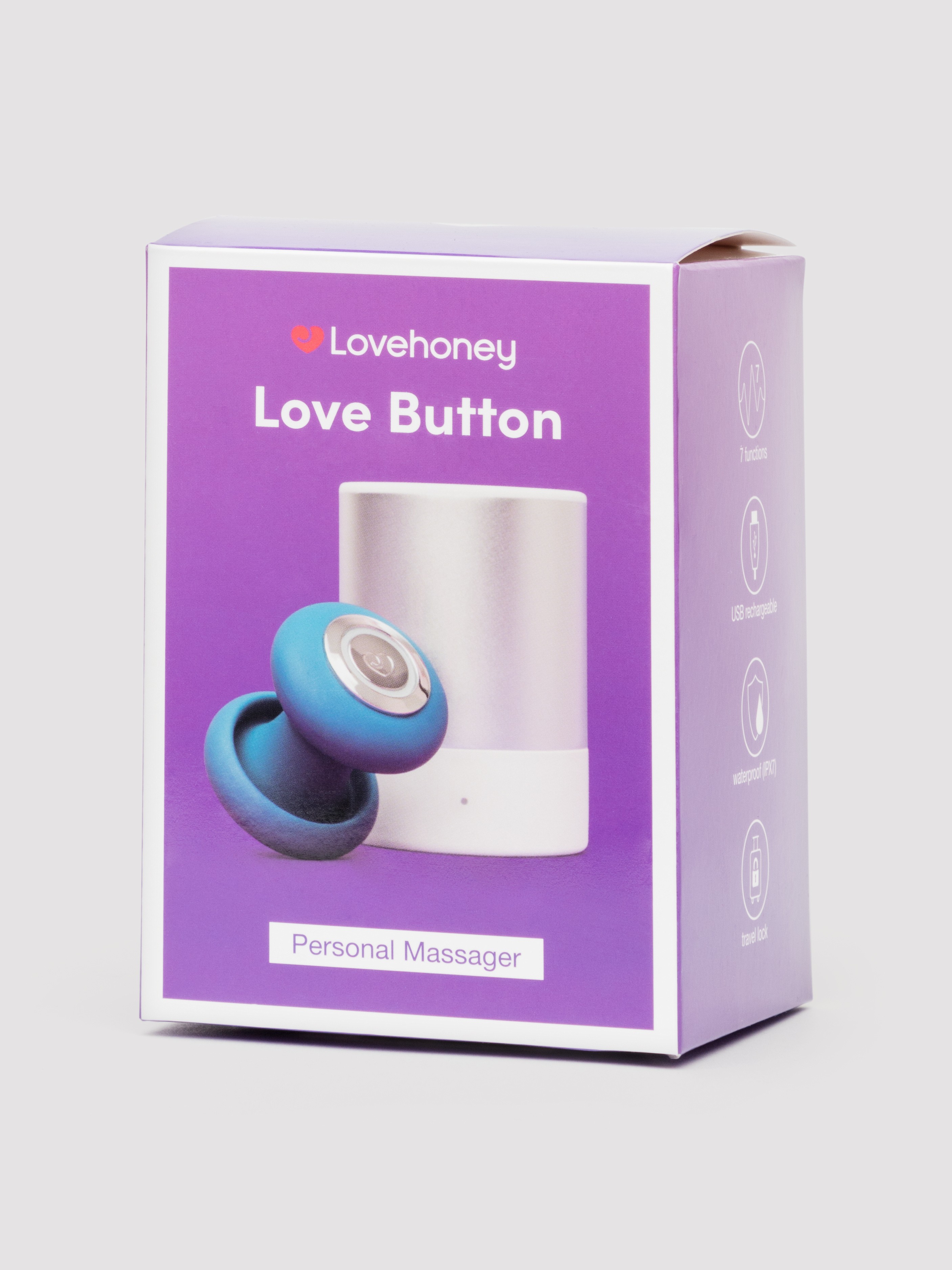 Lovehoney Love Button Rechargeable Personal Massager, Blue, hi-res