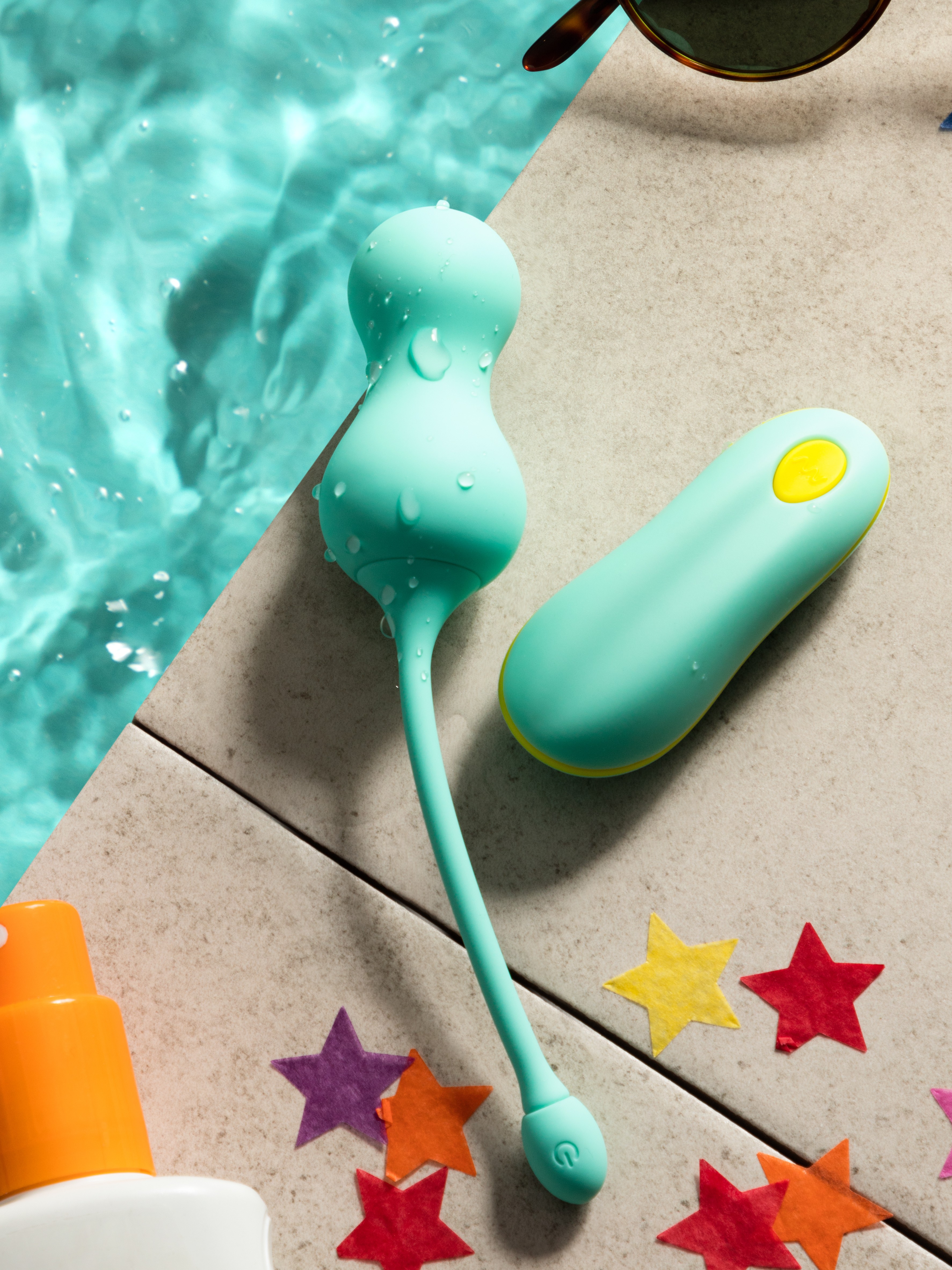 ROMP Cello Rechargeable Vibrating Egg, Blue, hi-res