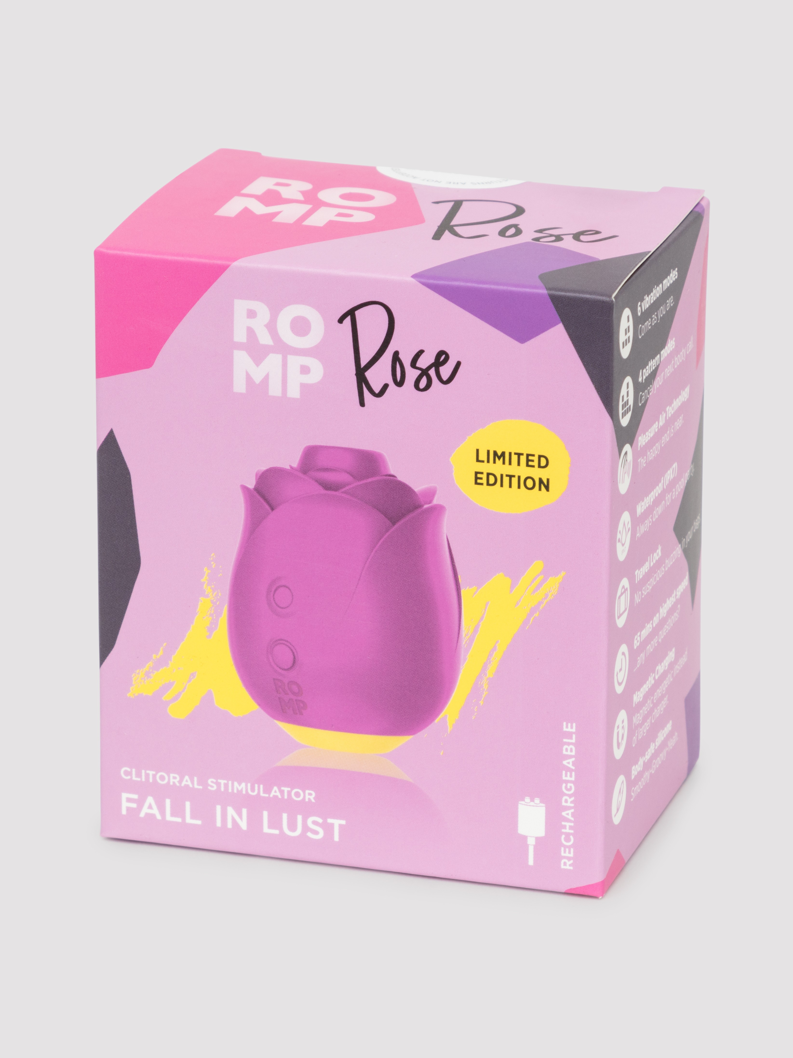 ROMP Rose Limited Edition Rechargeable Silicone Clitoral Suction Stimulator, Pink, hi-res