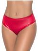Mapale Wet Look High-Waisted Ruched Wet Look Thong, Red, hi-res