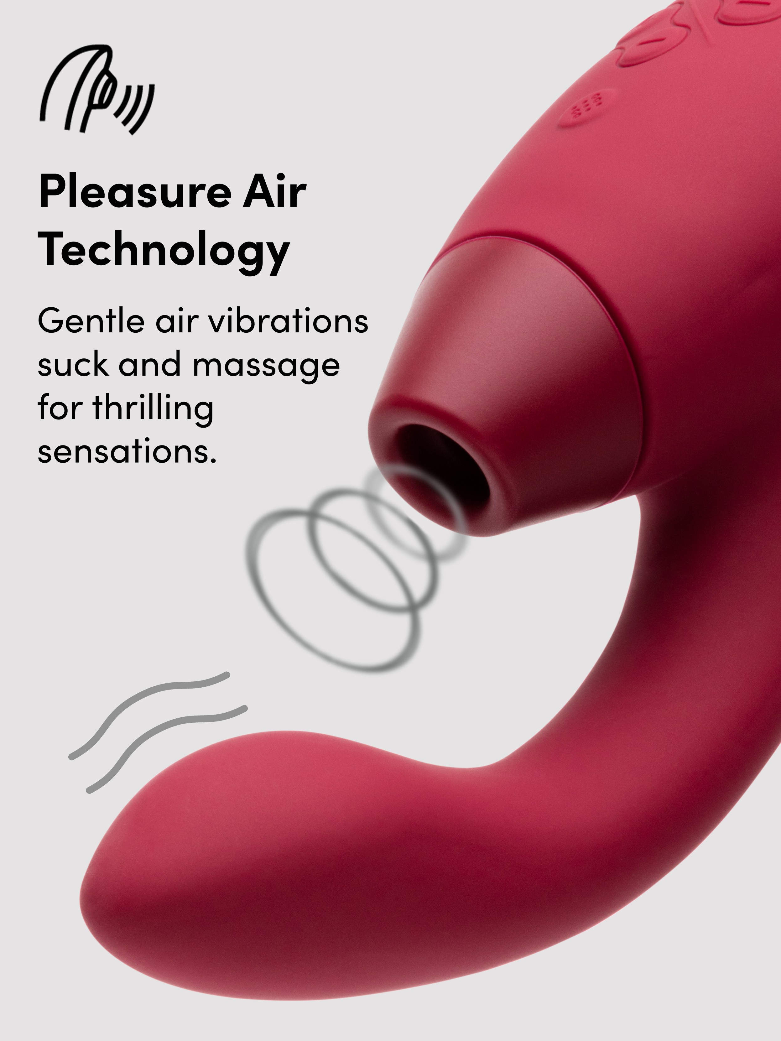 Womanizer Duo 2 Rechargeable Silicone G-Spot and Clitoral Stimulator, Red, hi-res