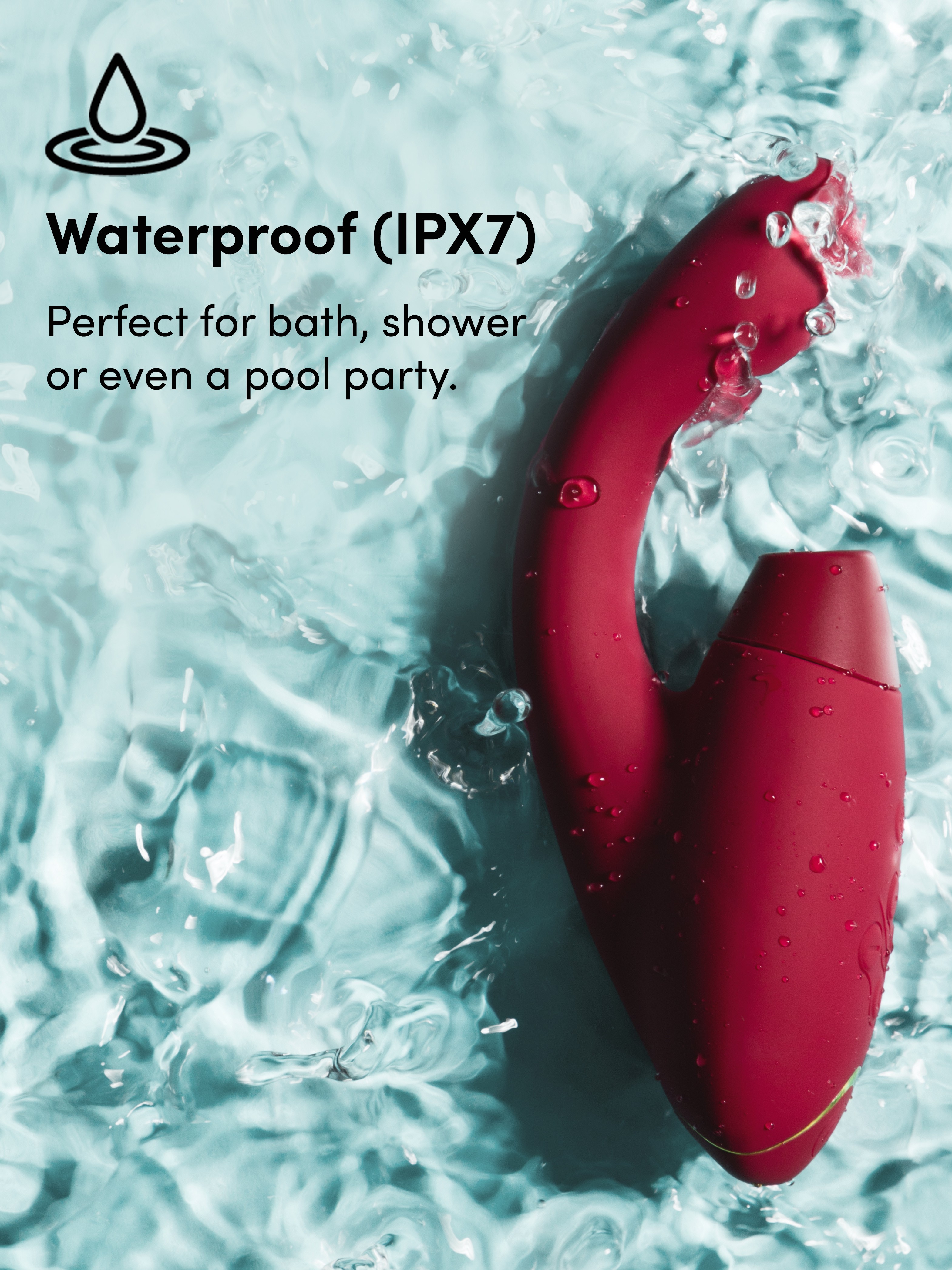 Womanizer Duo 2 Rechargeable Silicone G-Spot and Clitoral Stimulator, Red, hi-res